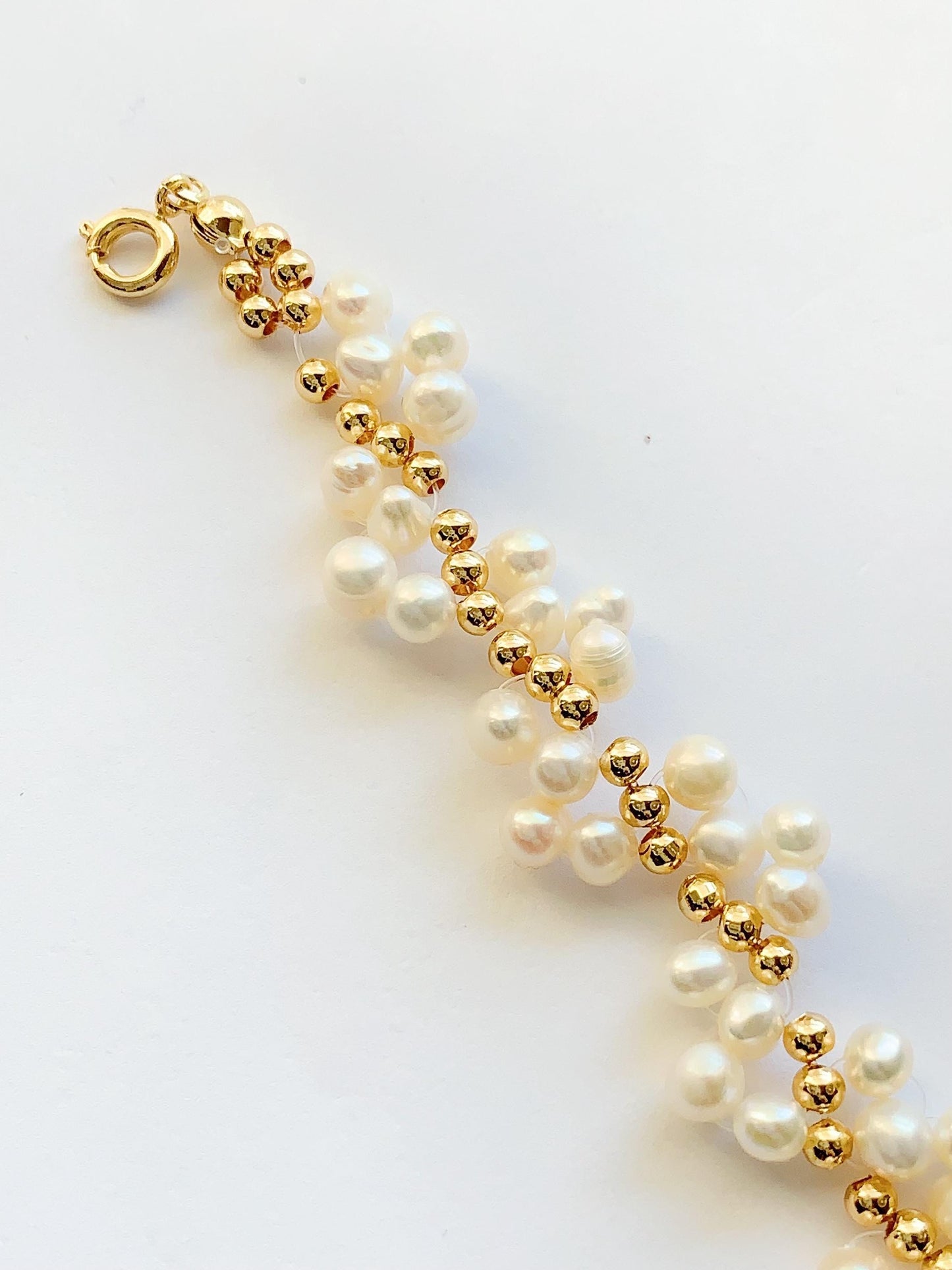Freshwater Pearl Bracelet: 14K Gold Filled, June Birthstone