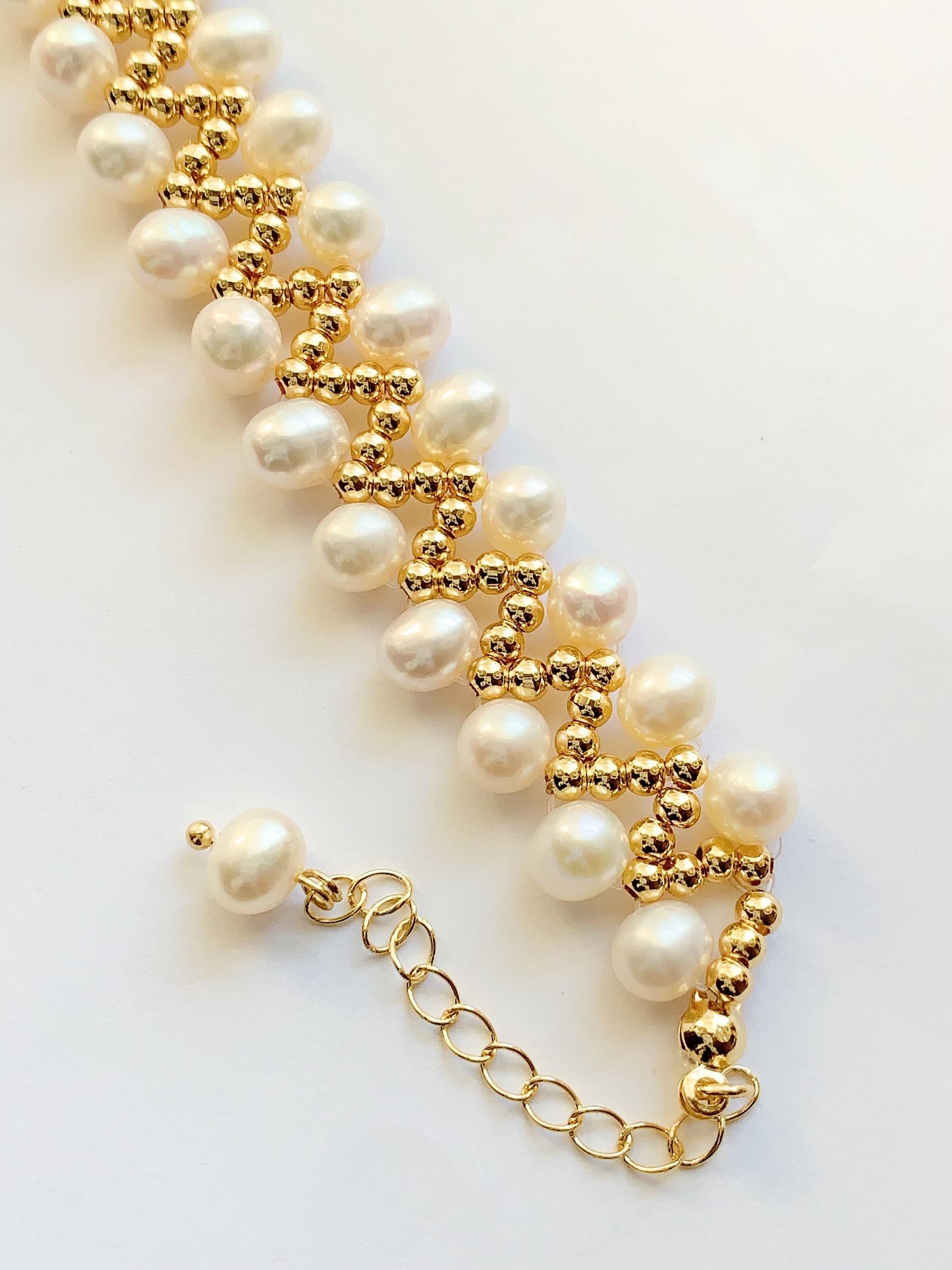 AAA Freshwater Pearl Bracelet: 14K Gold Filled, June Birthstone