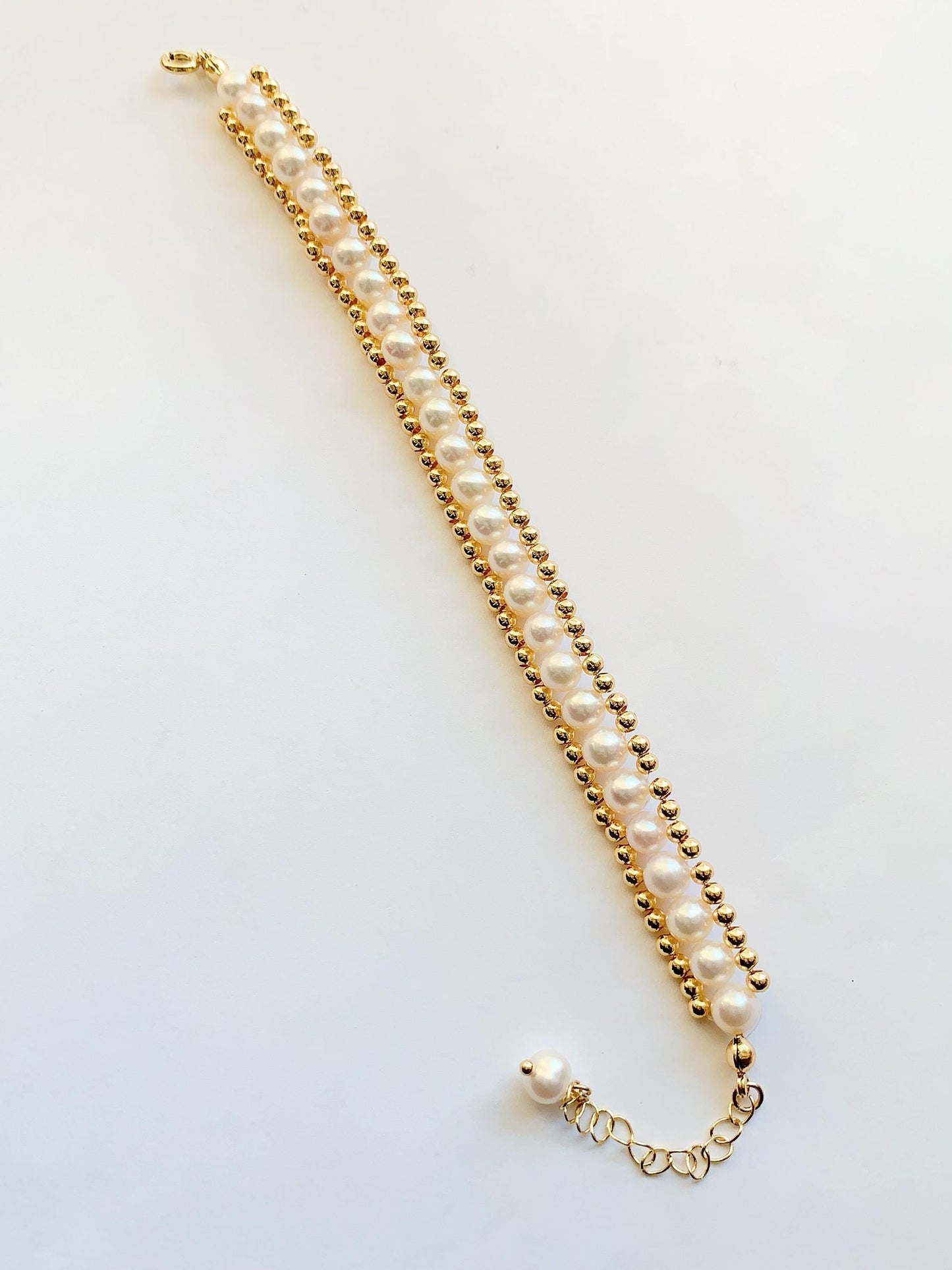 AAA Freshwater Pearl Bracelet: 14K Gold Filled, June Birthstone