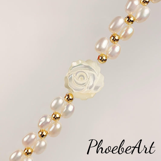 AAA Freshwater Pearl Bracelet: 14K Gold Filled, White Luster