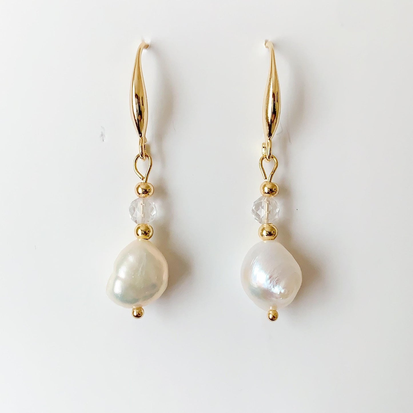 Handmade 14K Gold Filled Baroque Pearl Earrings