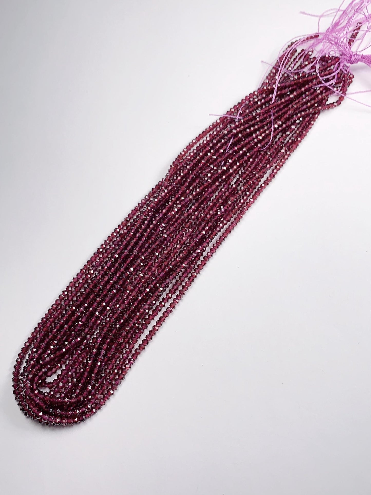 Good quality Genuine Natural purple garnet Faceted Rondelle Beads 15.5" Strand 2x2.9mm