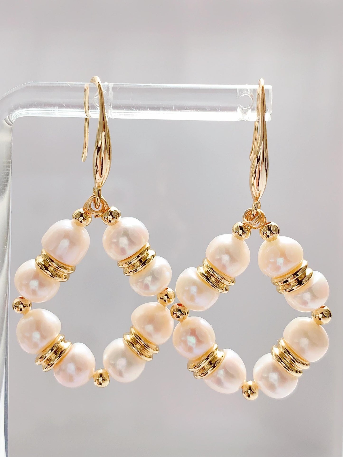 14K Gold Filled Freshwater Pearl Earrings: AAA Grade, Handmade in USA