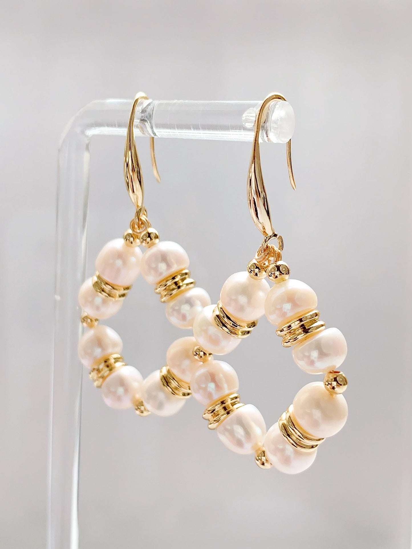 14K Gold Filled Freshwater Pearl Earrings: AAA Grade, Handmade in USA