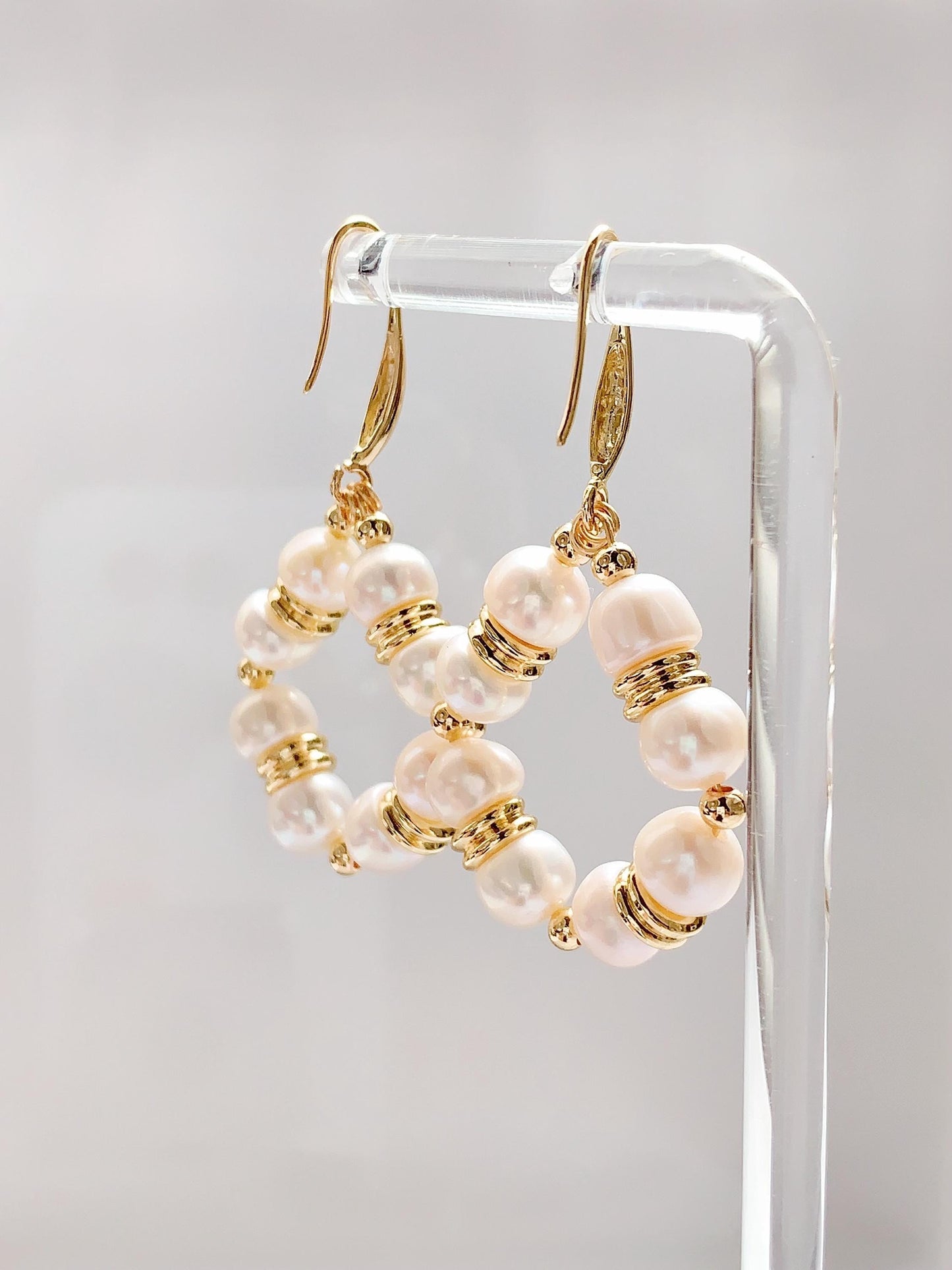 14K Gold Filled Freshwater Pearl Earrings: AAA Grade, Handmade in USA