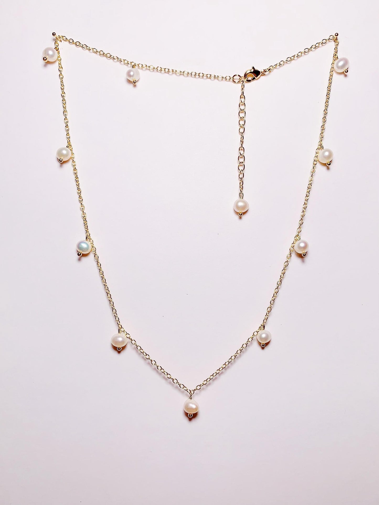 14K Gold Filled Freshwater Pearl Necklace: Luster Choker