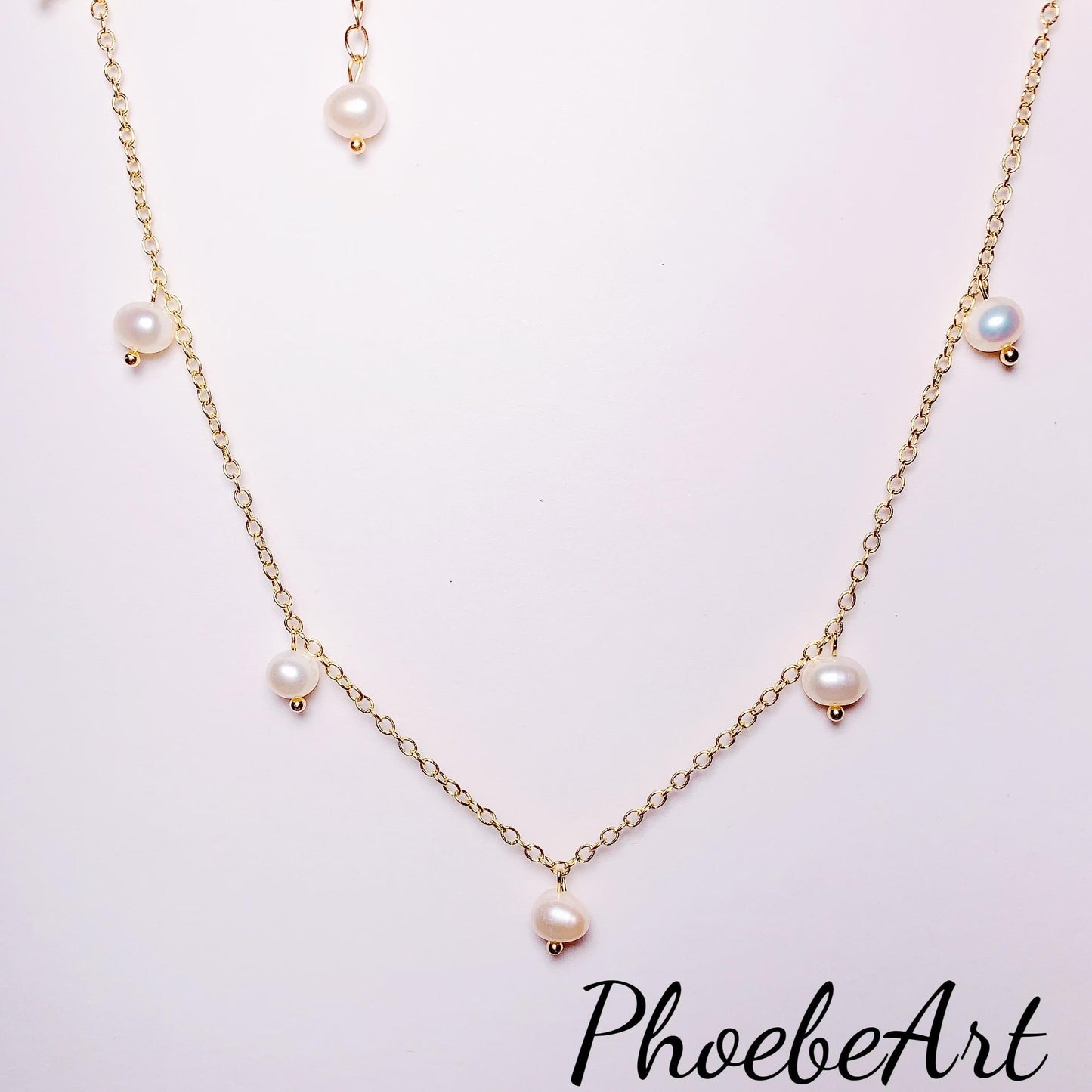 14K Gold Filled Freshwater Pearl Necklace: Luster Choker
