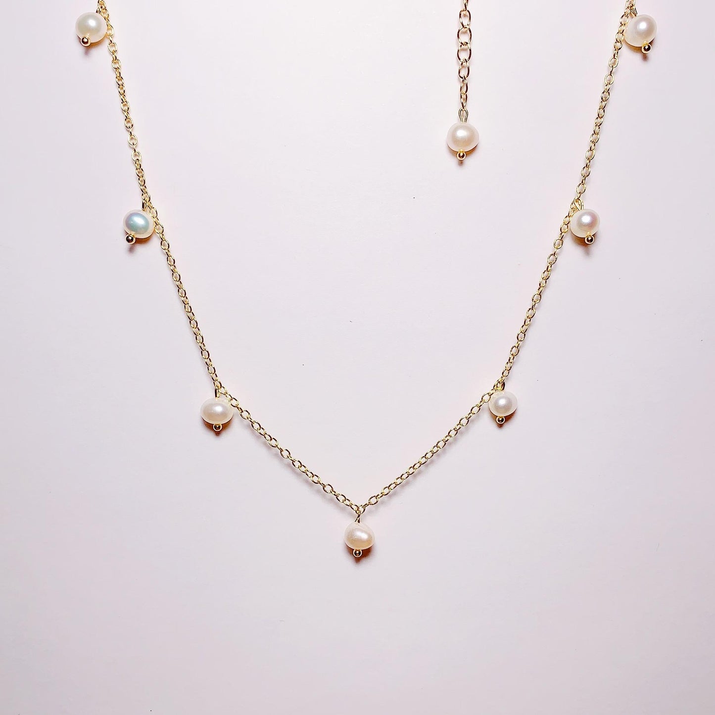 14K Gold Filled Freshwater Pearl Necklace: Luster Choker