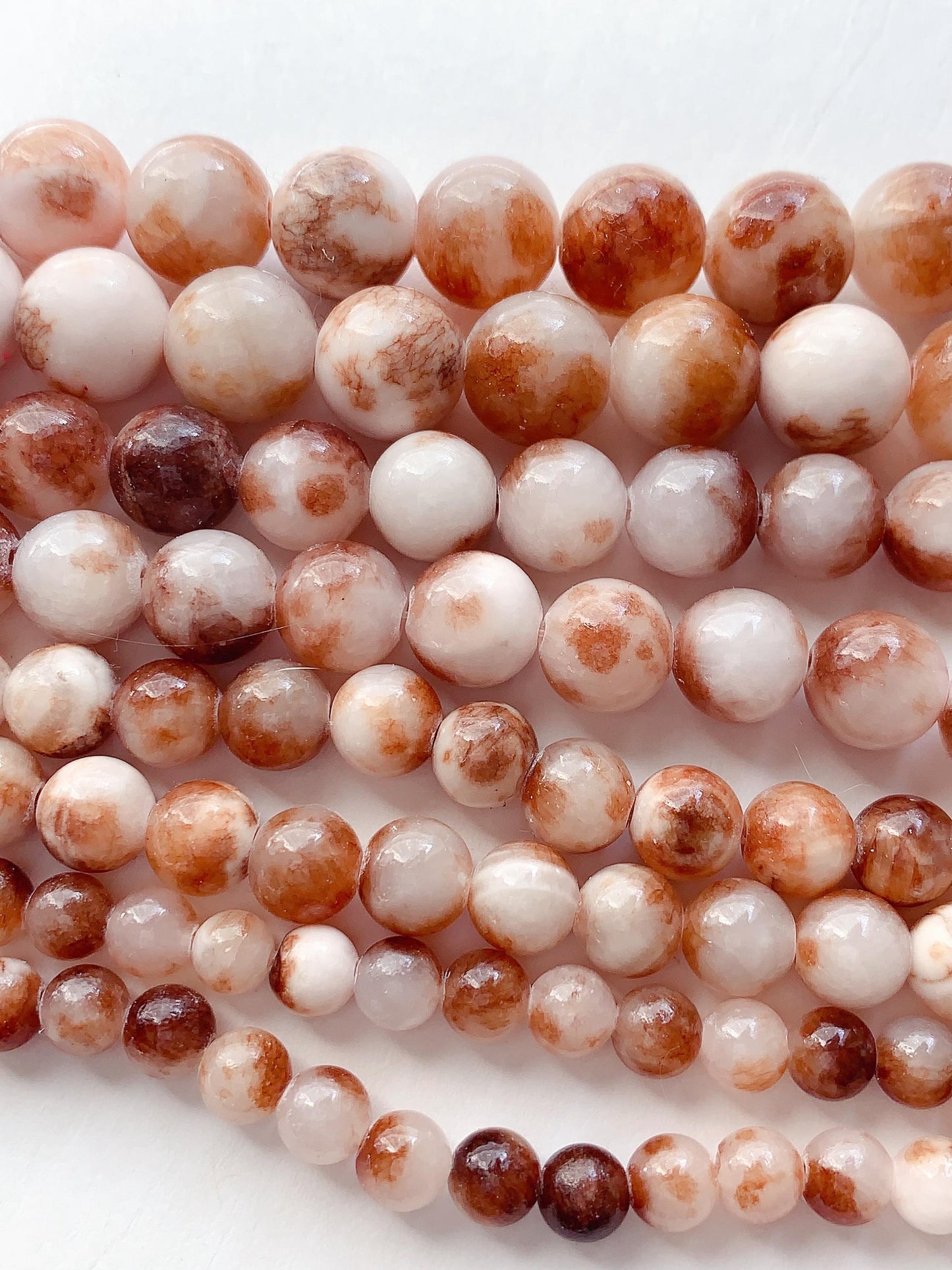 Natural Black White Botswana Jade Smooth Round Beads 15.5" Strand 6mm 8mm 10mm 12mm