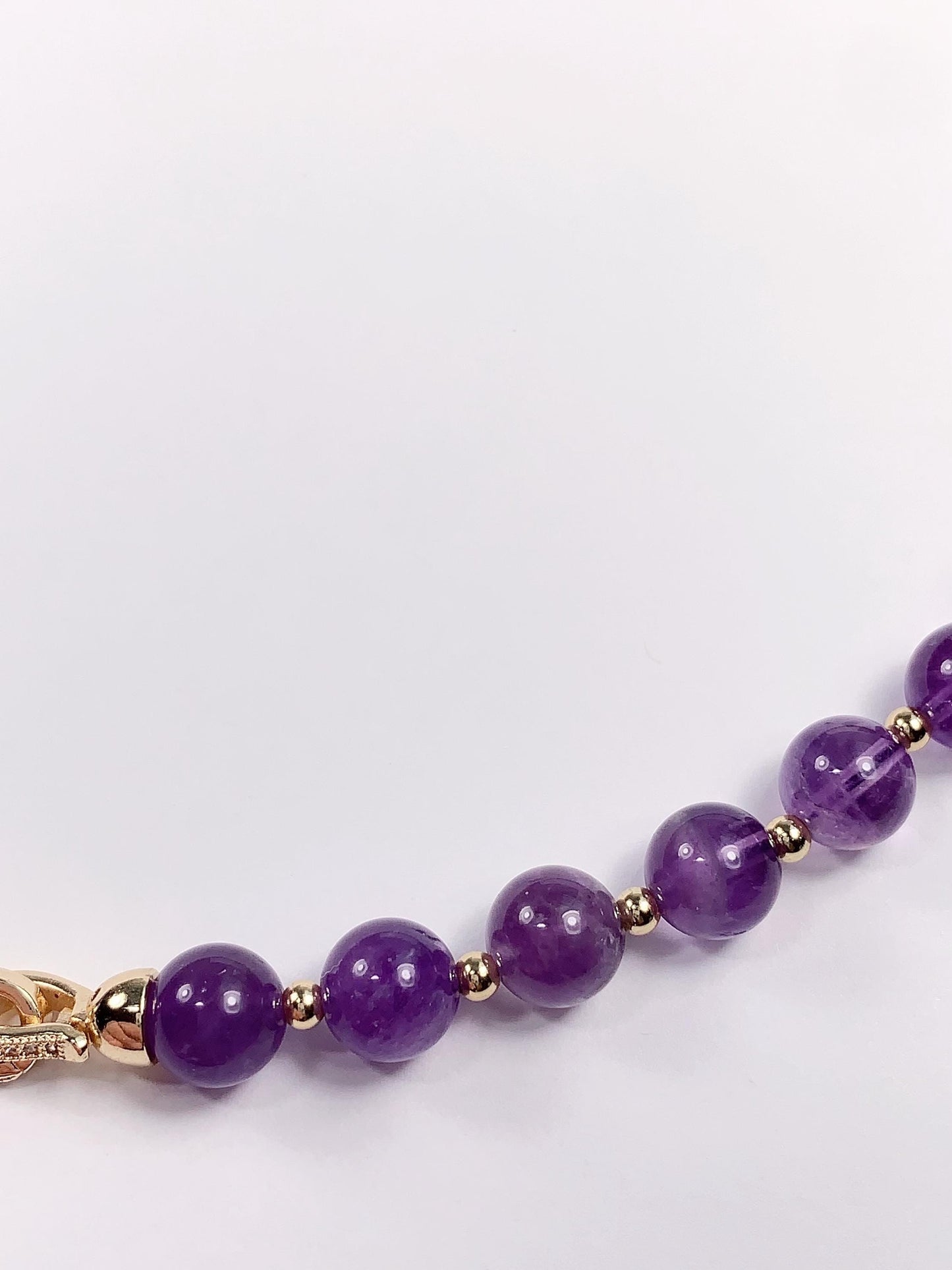 14K Gold Filled Natural Purple Amethyst Necklace Pendant