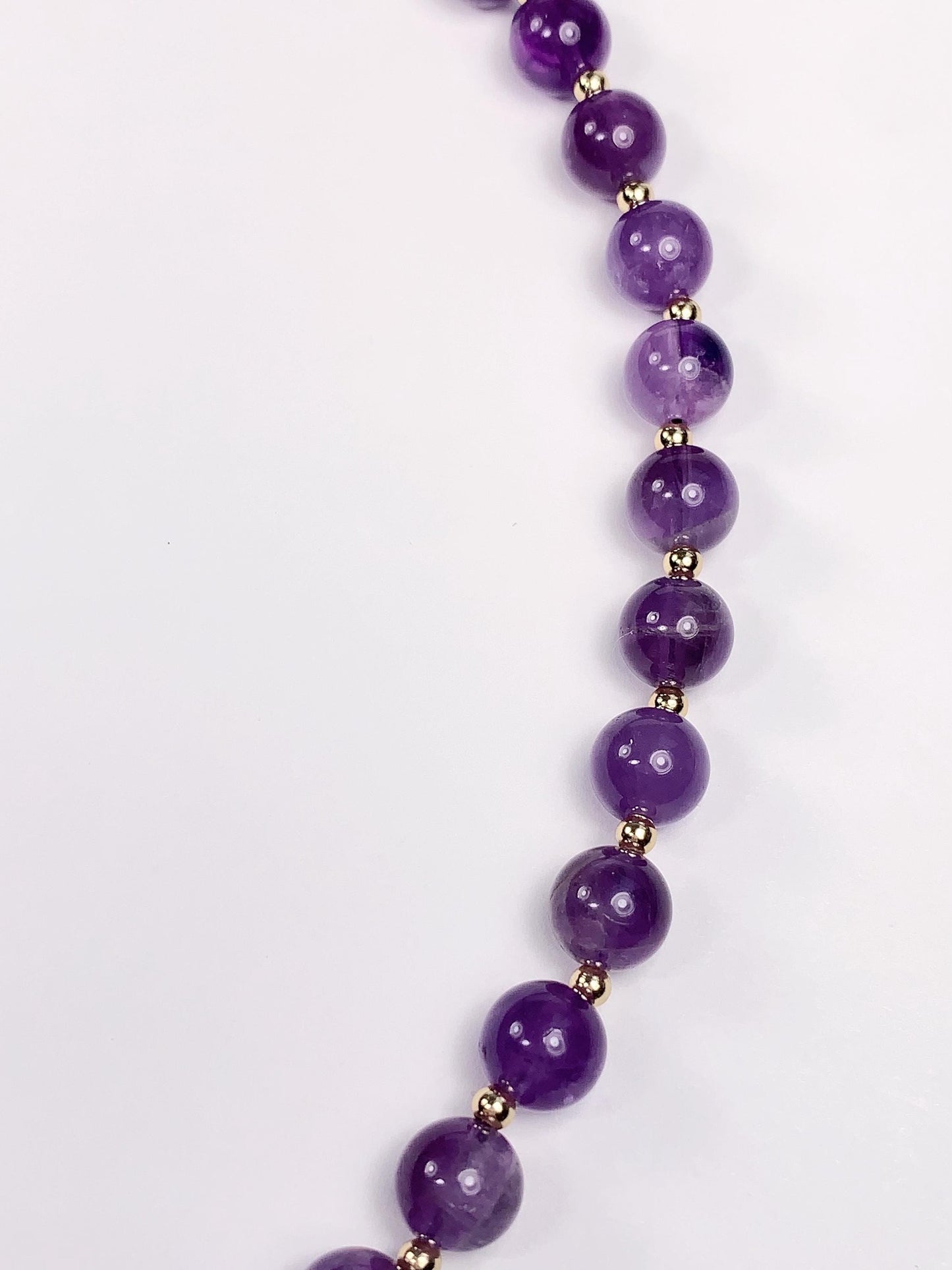 14K Gold Filled Natural Purple Amethyst Necklace Pendant