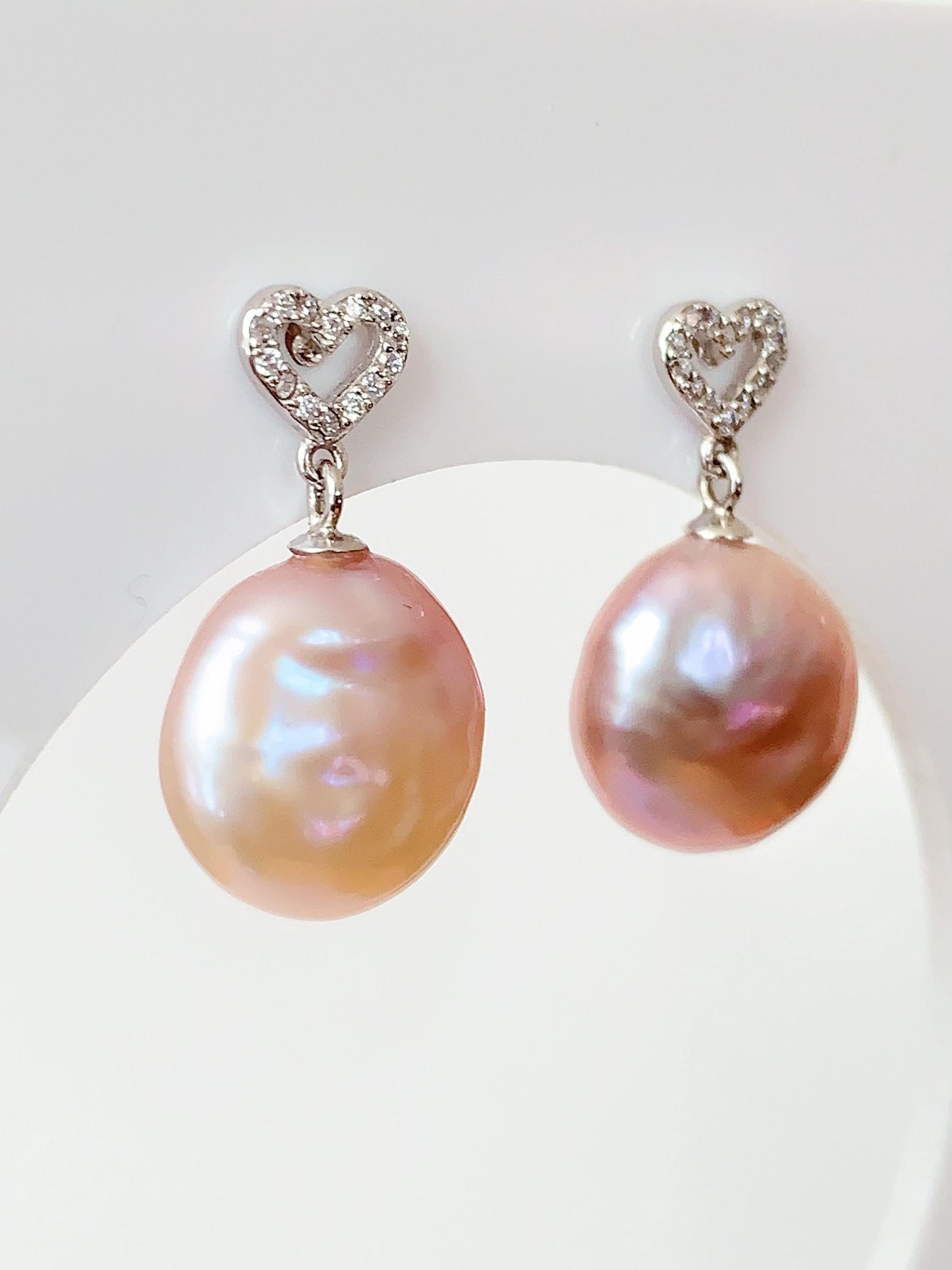 13mm Baroque Pearl Earrings: 18k Gold Plated Sterling Silver Studs