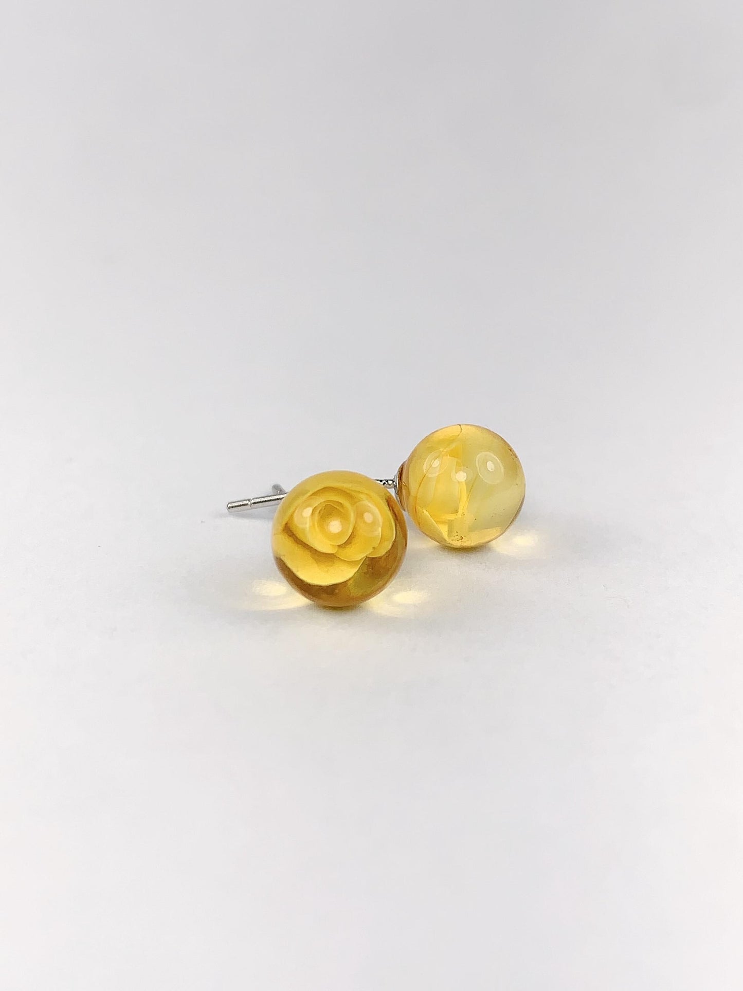 Beeswax Flower Earrings: 18k Gold Plated Sterling Silver Studs