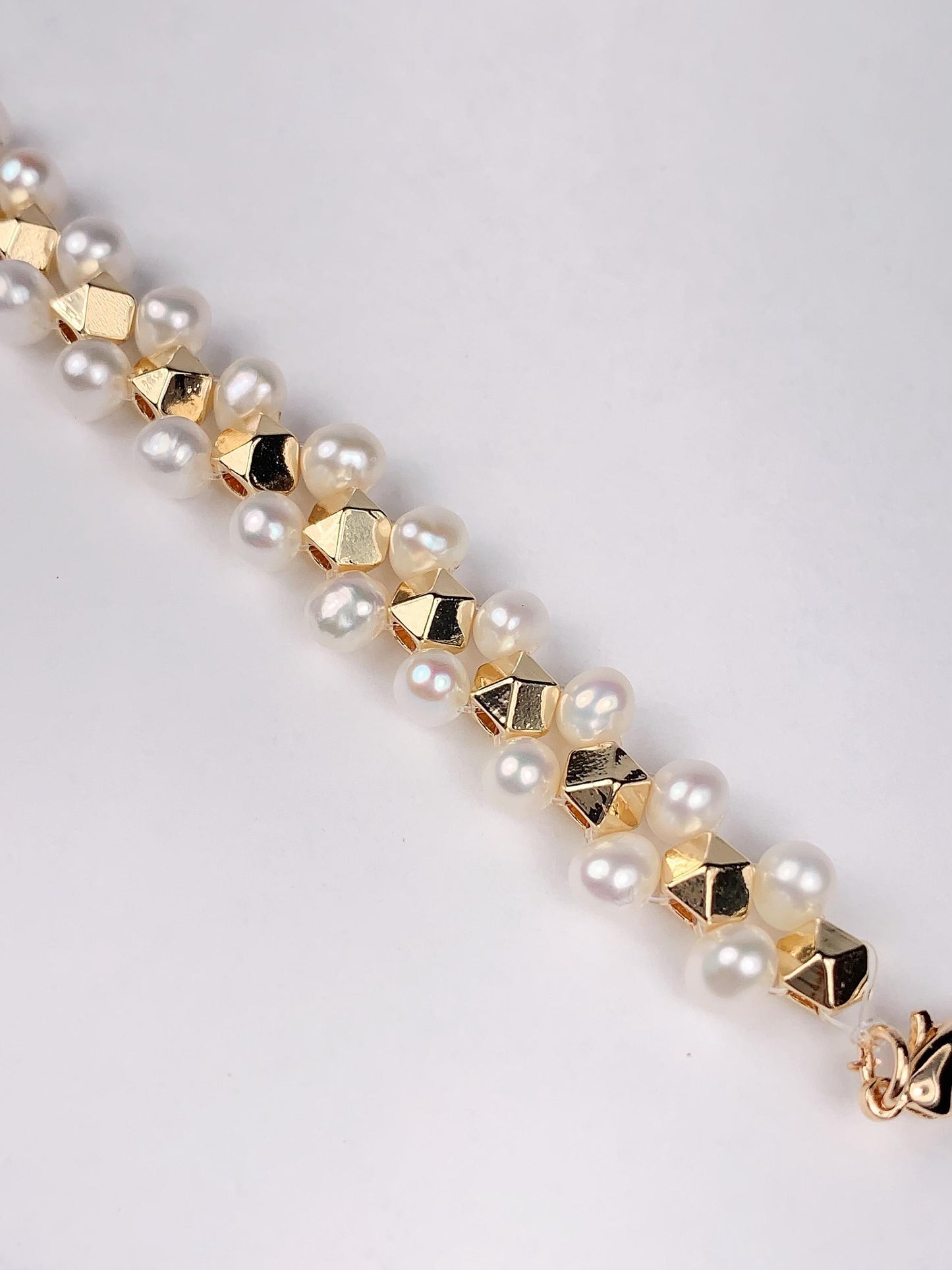 18k Gold Filled Freshwater Pearl Jewelry Set: Necklace, Bracelet & Earrings