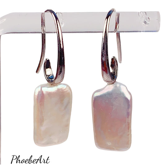 Baroque Freshwater Pearl Earrings: 18k Gold Plated Sterling Silver