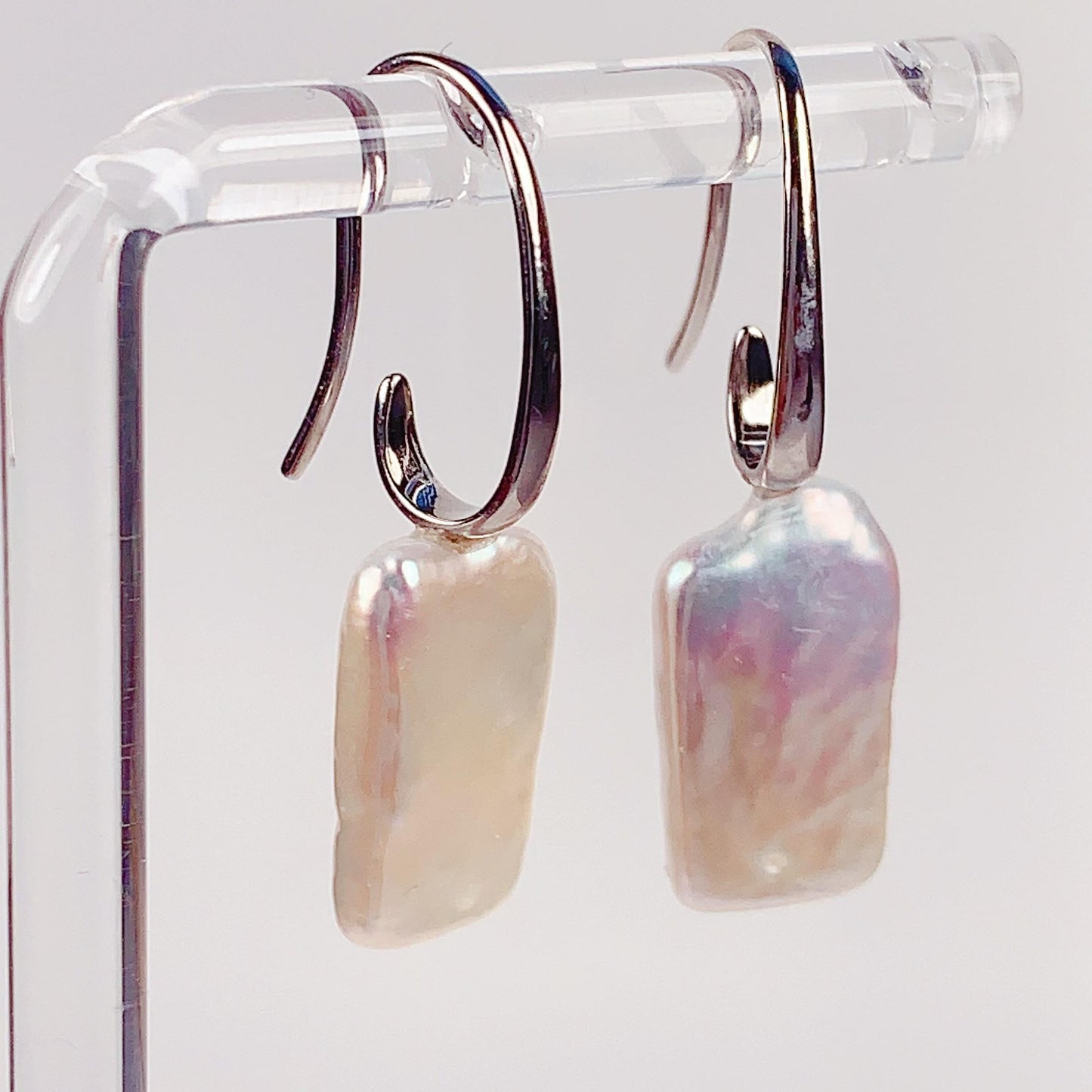 Baroque Freshwater Pearl Earrings: 18k Gold Plated Sterling Silver