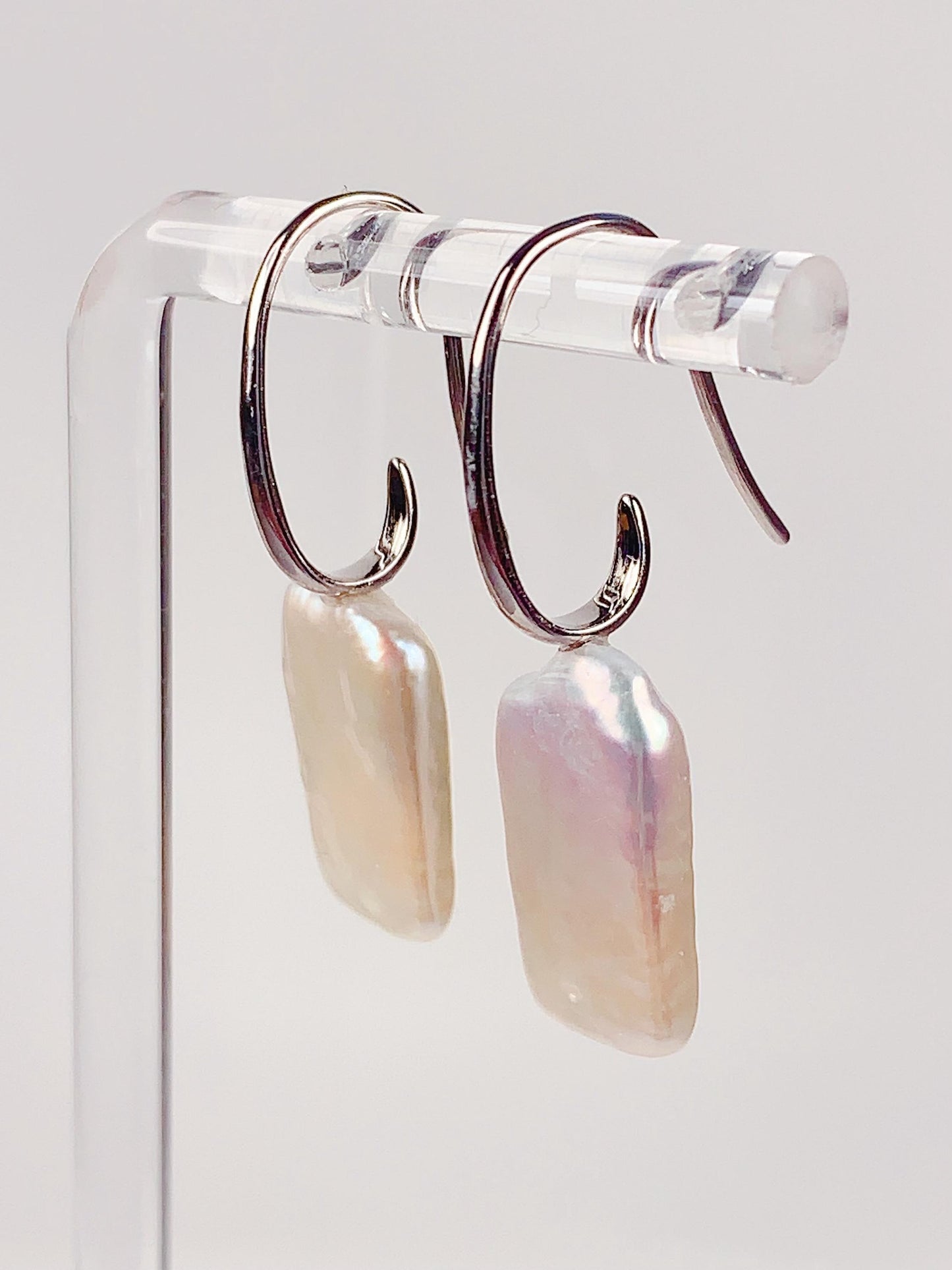 Baroque Freshwater Pearl Earrings: 18k Gold Plated Sterling Silver