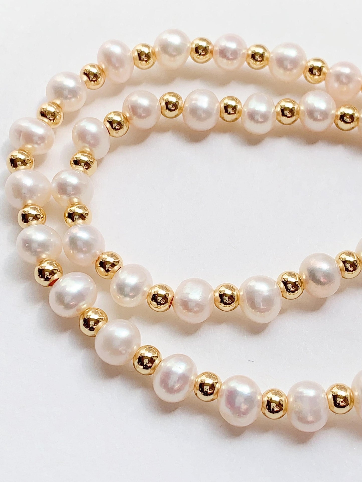 AAA Freshwater Pearl Necklace: 14K Gold Filled Heart Pendant