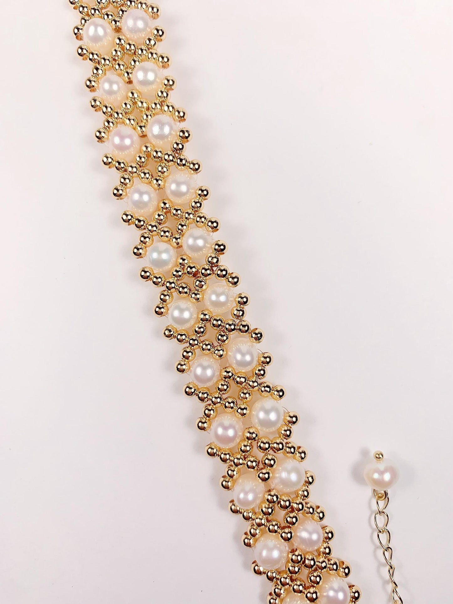 14K Gold Filled Freshwater Pearl Bracelet: AAA Quality