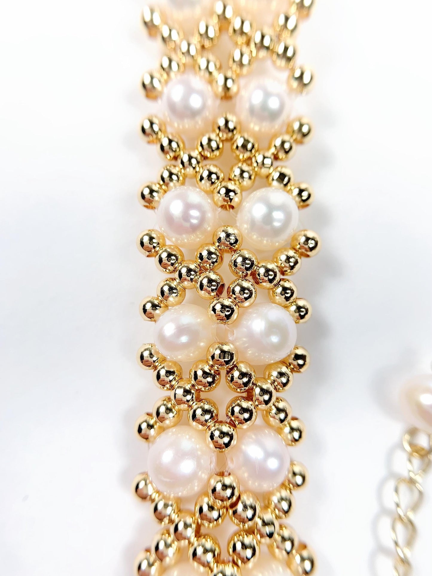 14K Gold Filled Freshwater Pearl Bracelet: AAA Quality