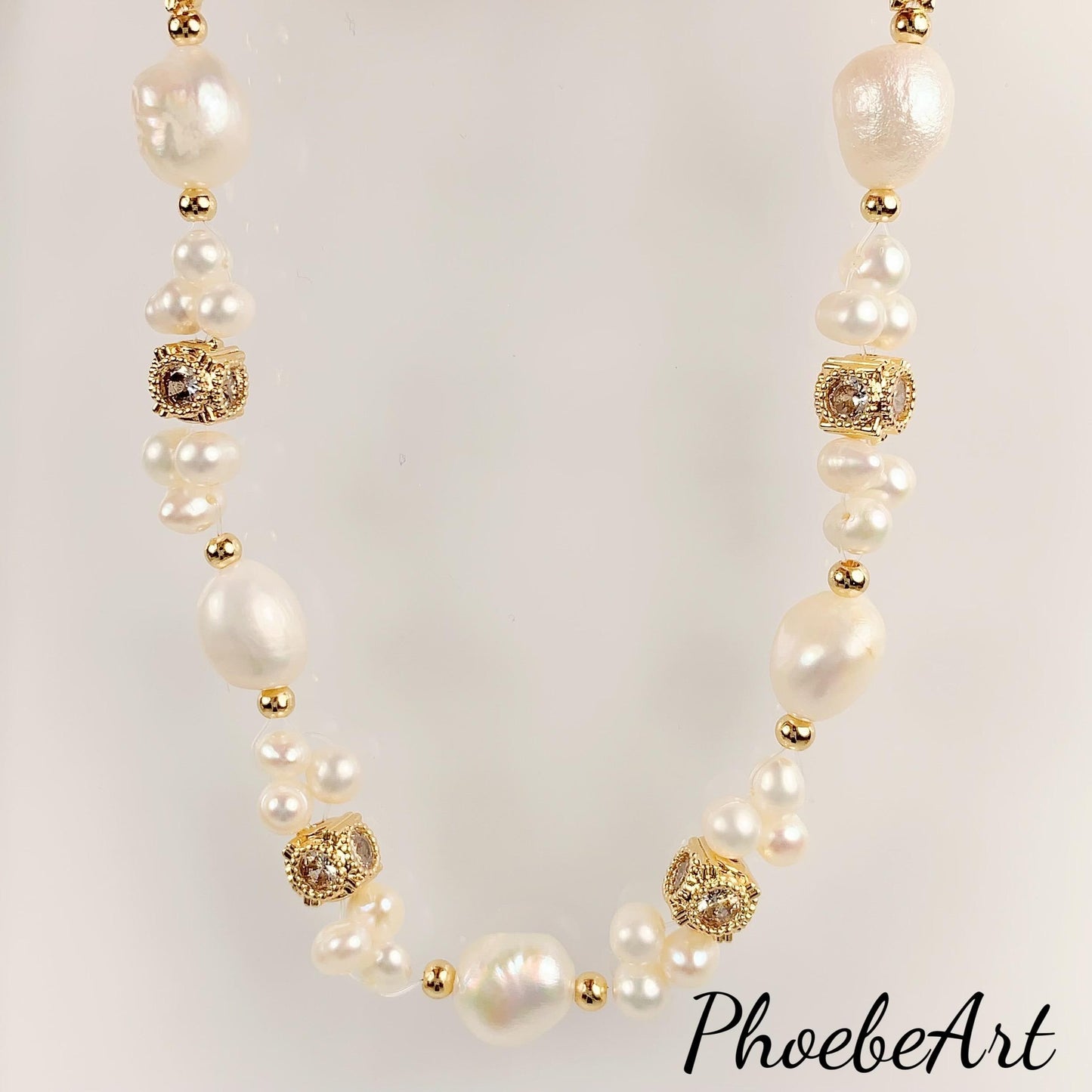 Baroque Freshwater Pearl Bracelet: 14K Gold Filled, June Birthstone