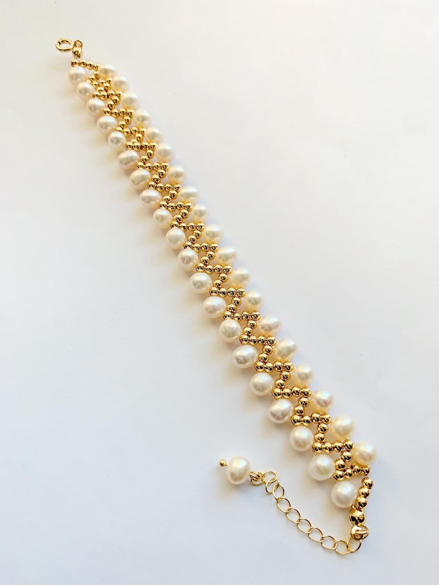 AAA Freshwater Pearl Bracelet: 14K Gold Filled, June Birthstone