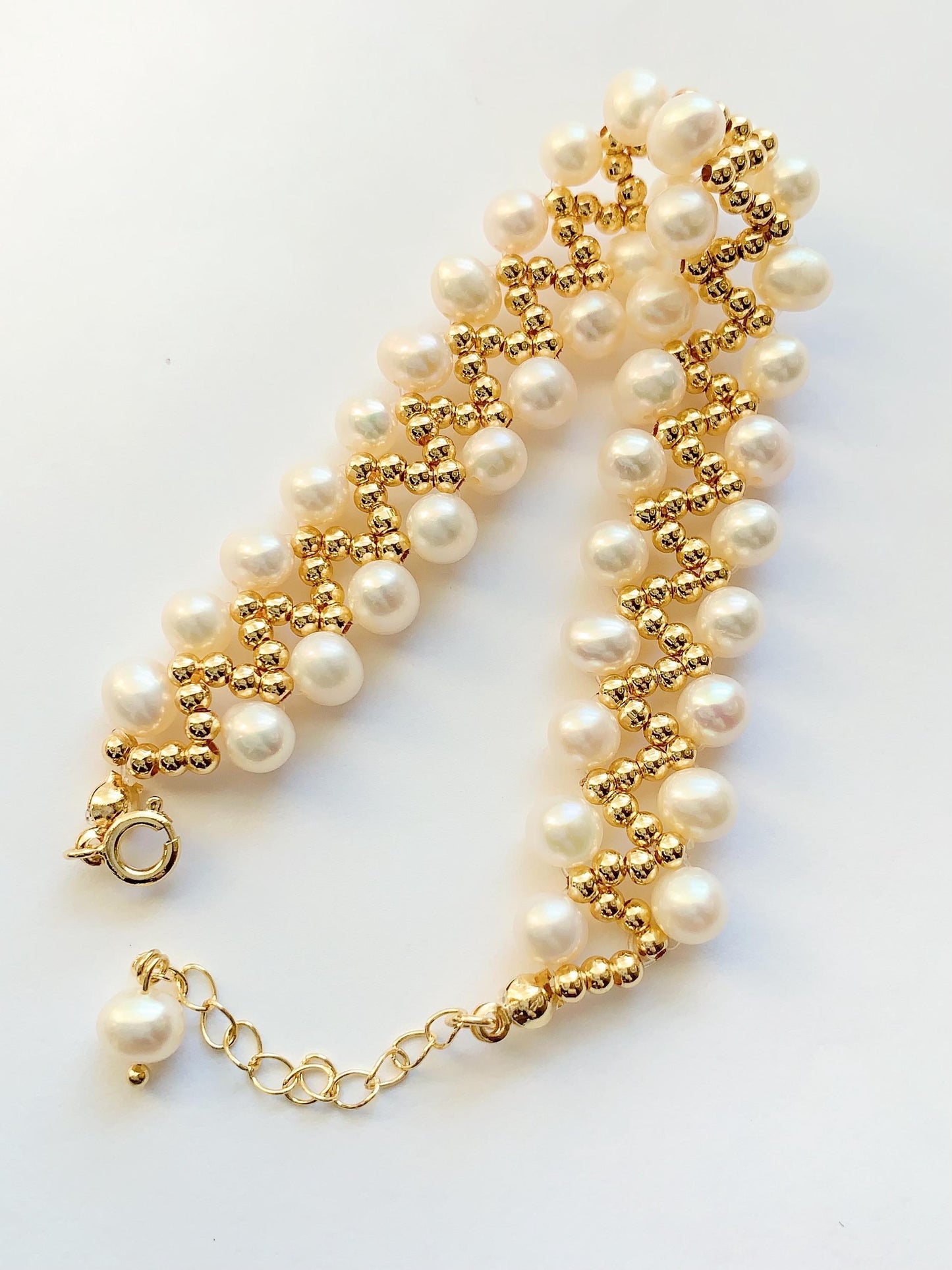 AAA Freshwater Pearl Bracelet: 14K Gold Filled, June Birthstone
