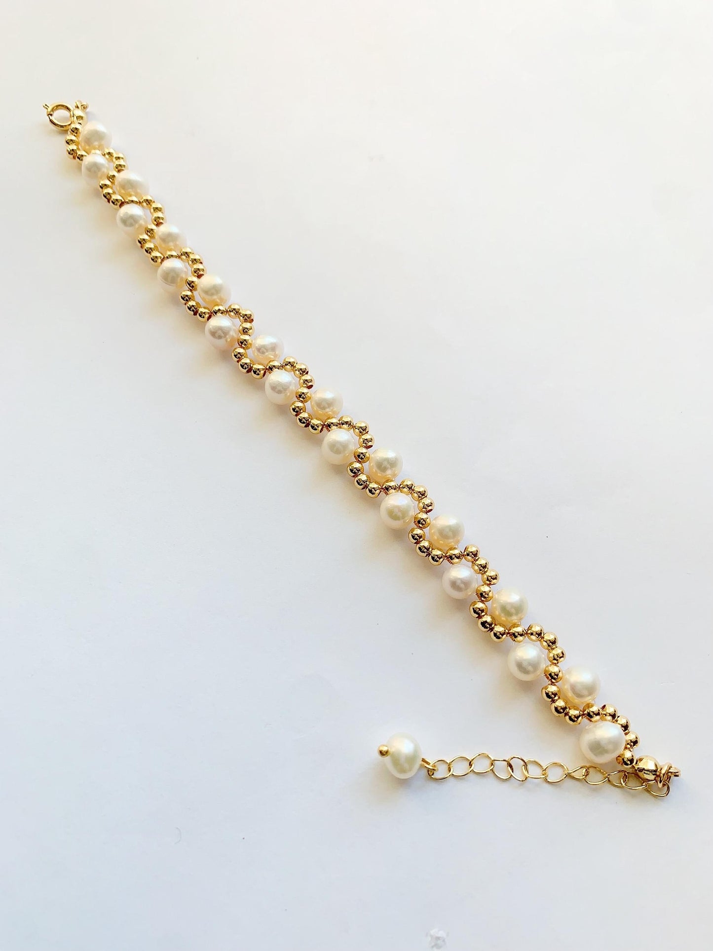 AAA Freshwater Pearl Bracelet: 14K Gold Filled, June Birthstone