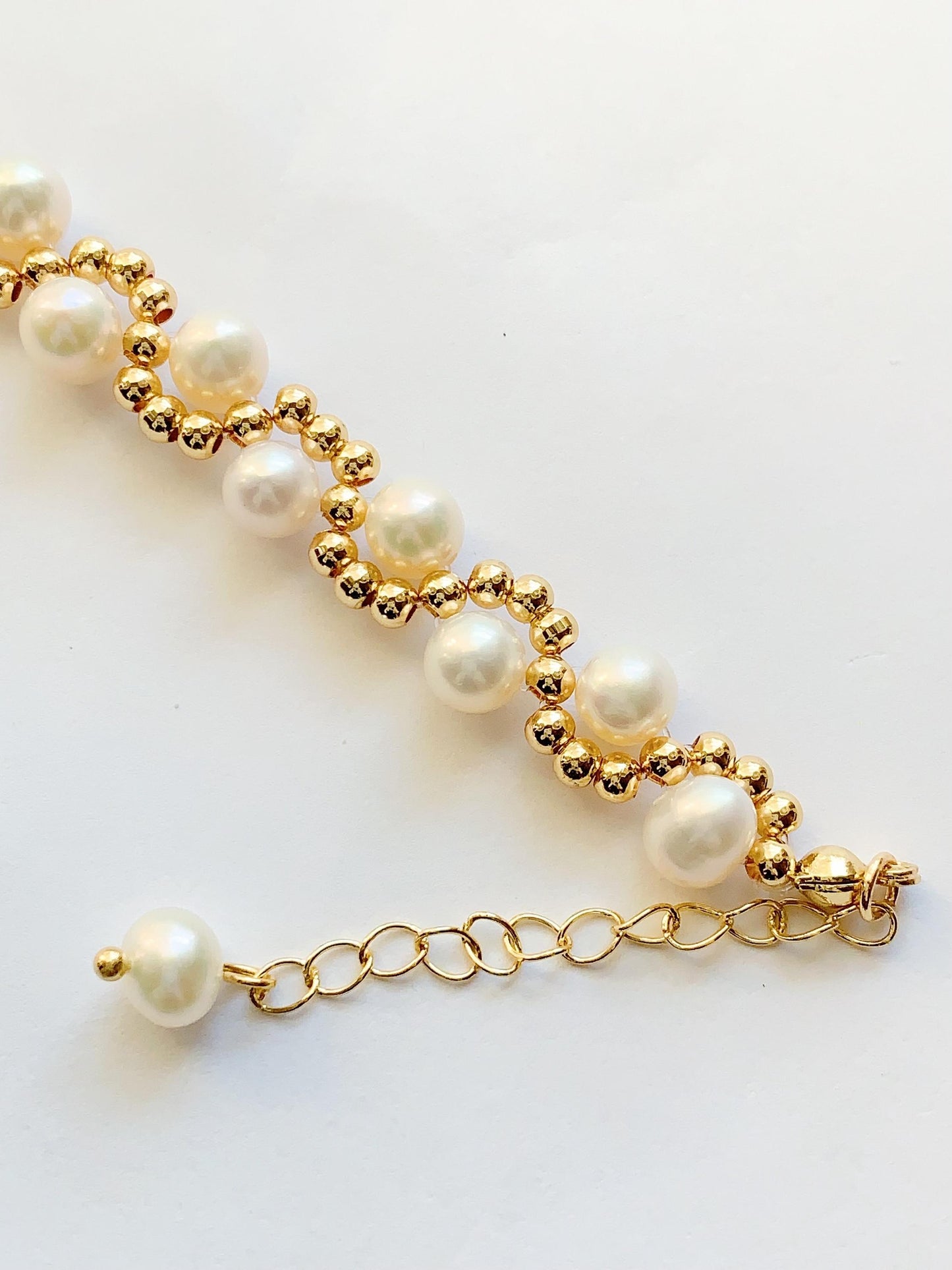 AAA Freshwater Pearl Bracelet: 14K Gold Filled, June Birthstone