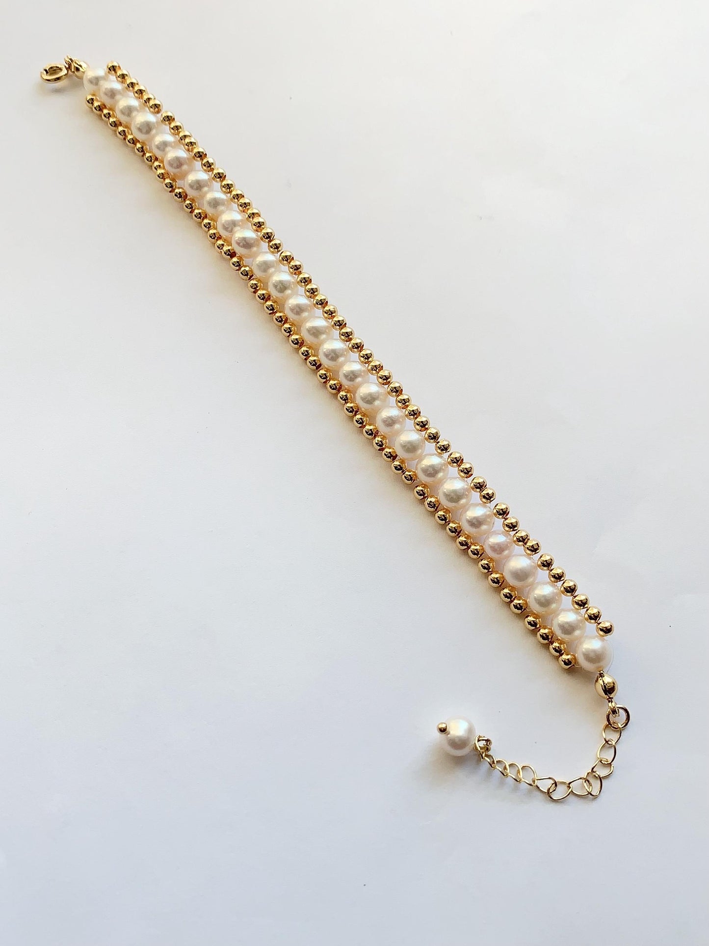 AAA Freshwater Pearl Bracelet: 14K Gold Filled, June Birthstone