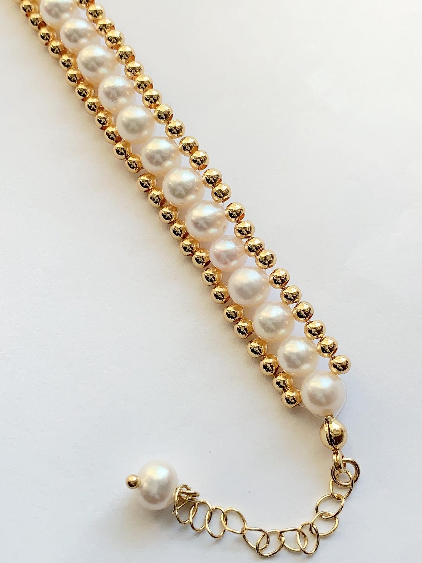 AAA Freshwater Pearl Bracelet: 14K Gold Filled, June Birthstone