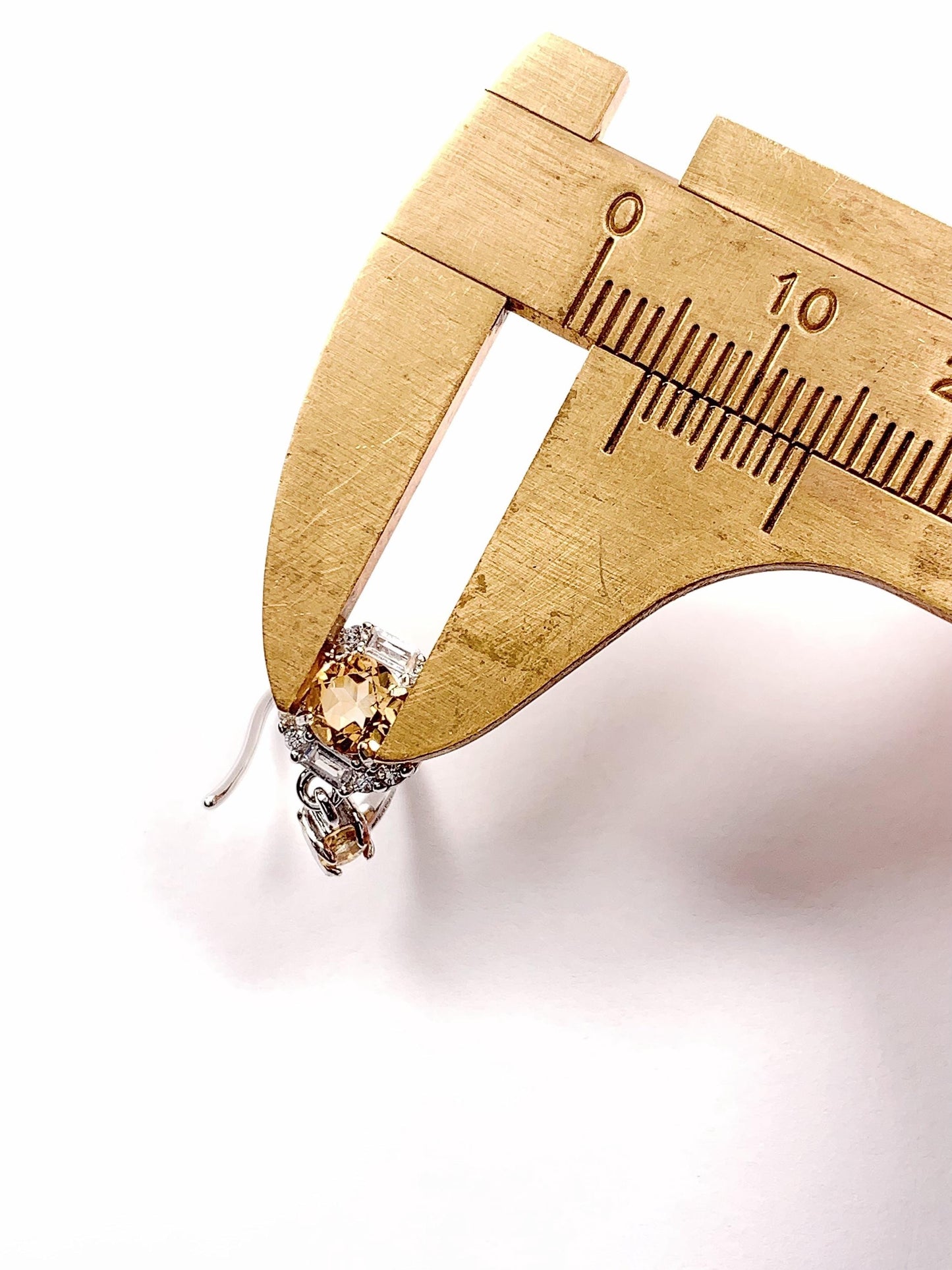 Citrine Earrings: 5mm Round, Sterling Silver, November Birthstone