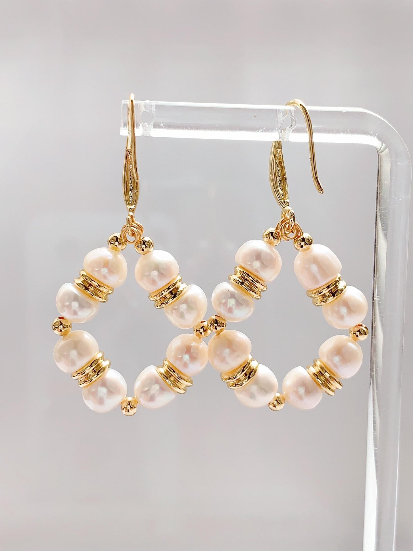 14K Gold Filled Freshwater Pearl Earrings: AAA Grade, Handmade in USA