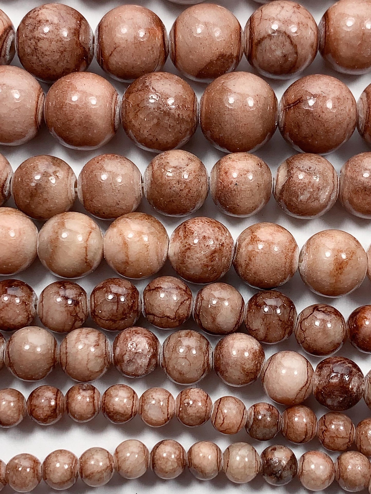 Natural Brown Jasper Smooth Round Beads 15.5" Strand 4mm 6mm 8mm 10mm 12mm
