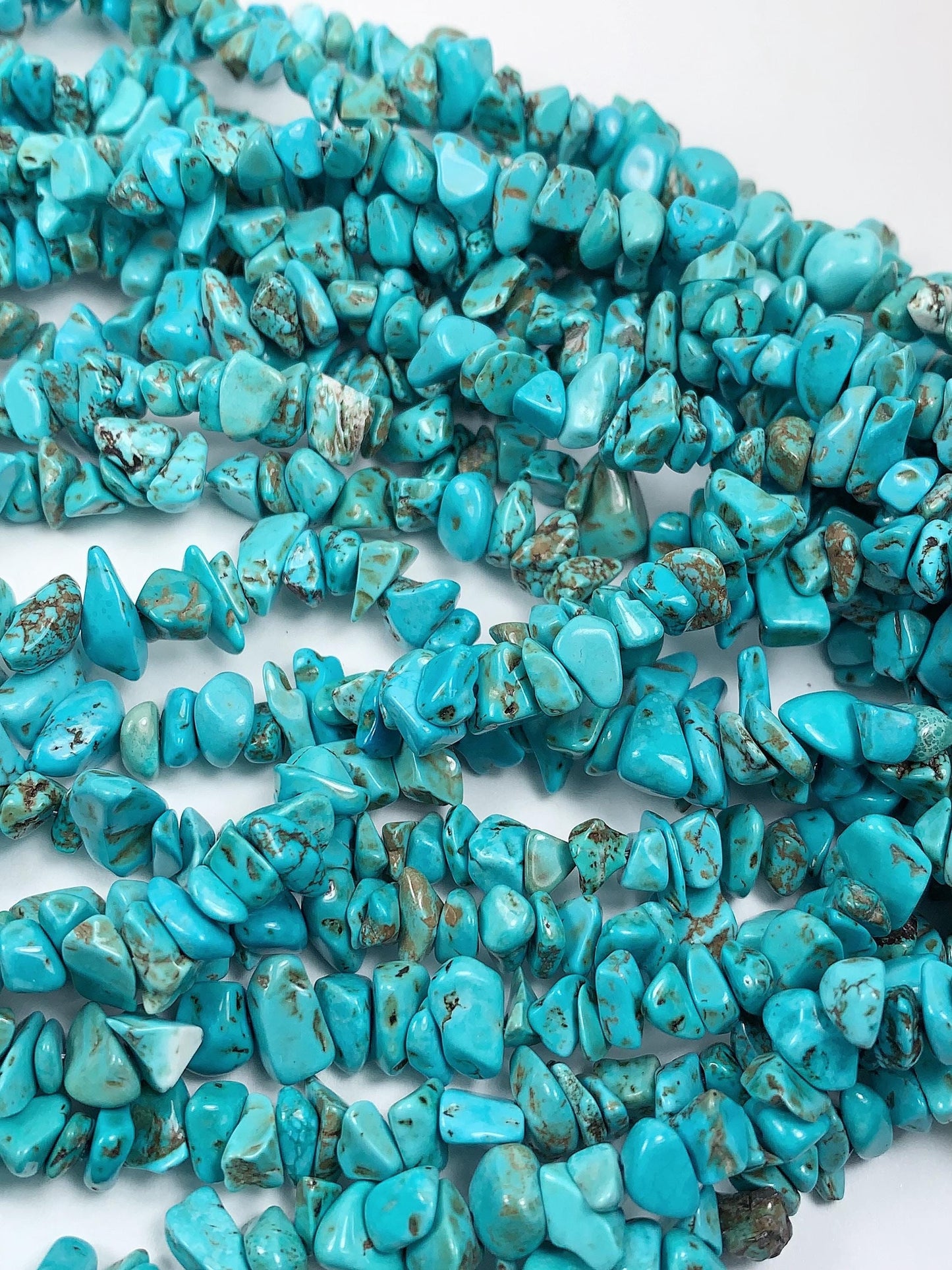 5-12mm  blue Tuquenite Nugget Pebble Irregular Shaped Chip Beads 32" Strand DIY Jewelry