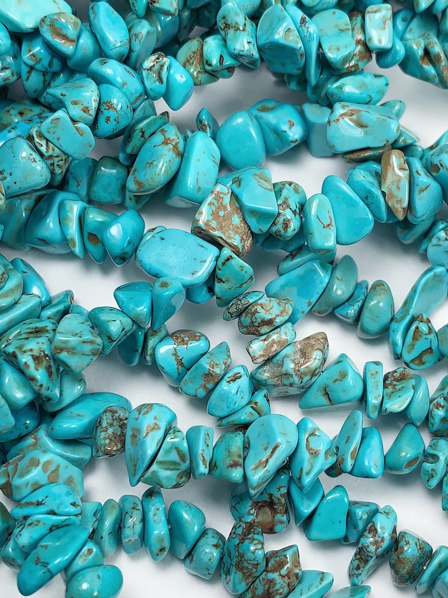 5-12mm  blue Tuquenite Nugget Pebble Irregular Shaped Chip Beads 32" Strand DIY Jewelry