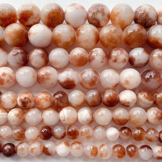 Natural Black White Botswana Jade Smooth Round Beads 15.5" Strand 6mm 8mm 10mm 12mm