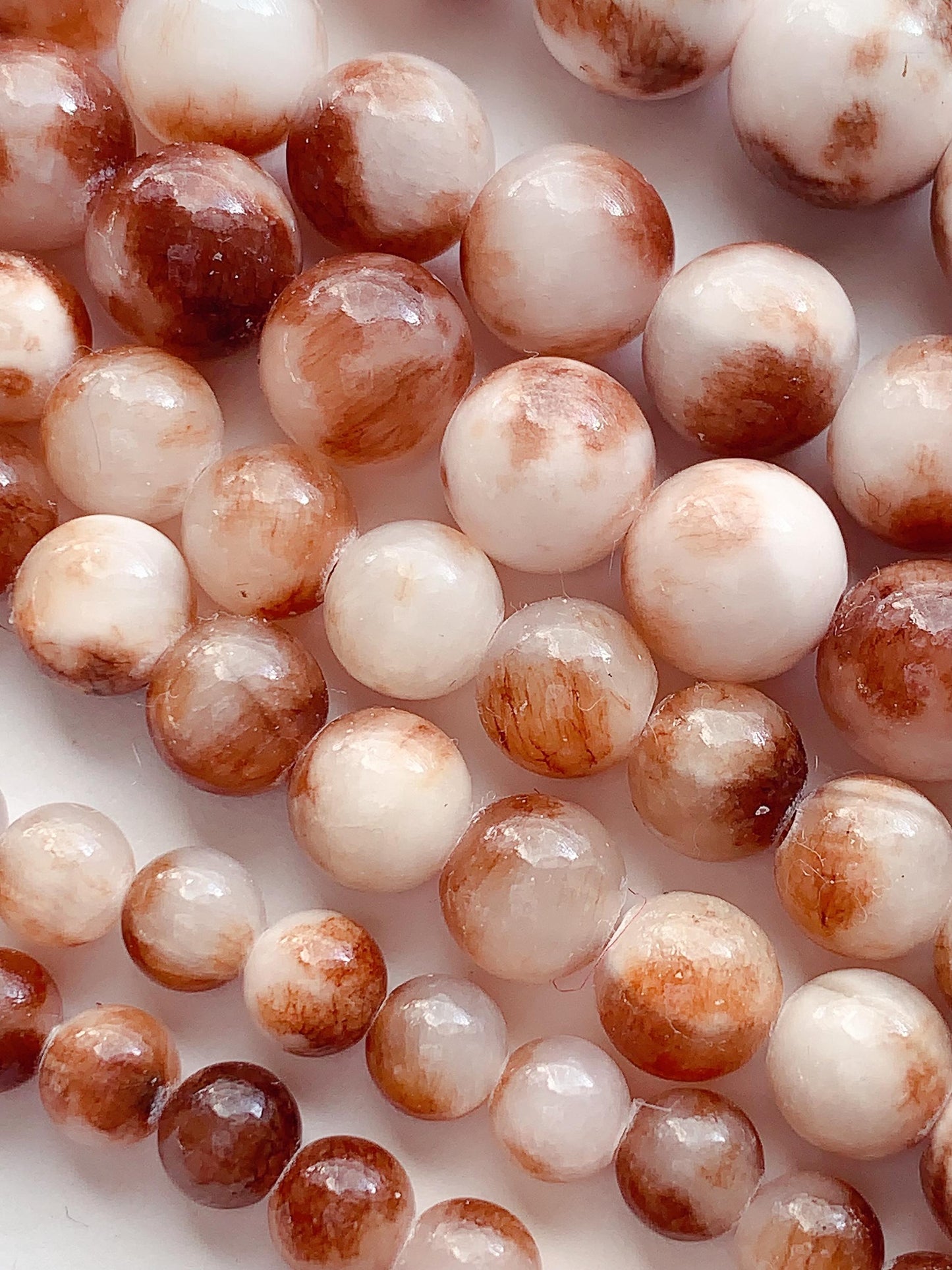 Natural Black White Botswana Jade Smooth Round Beads 15.5" Strand 6mm 8mm 10mm 12mm