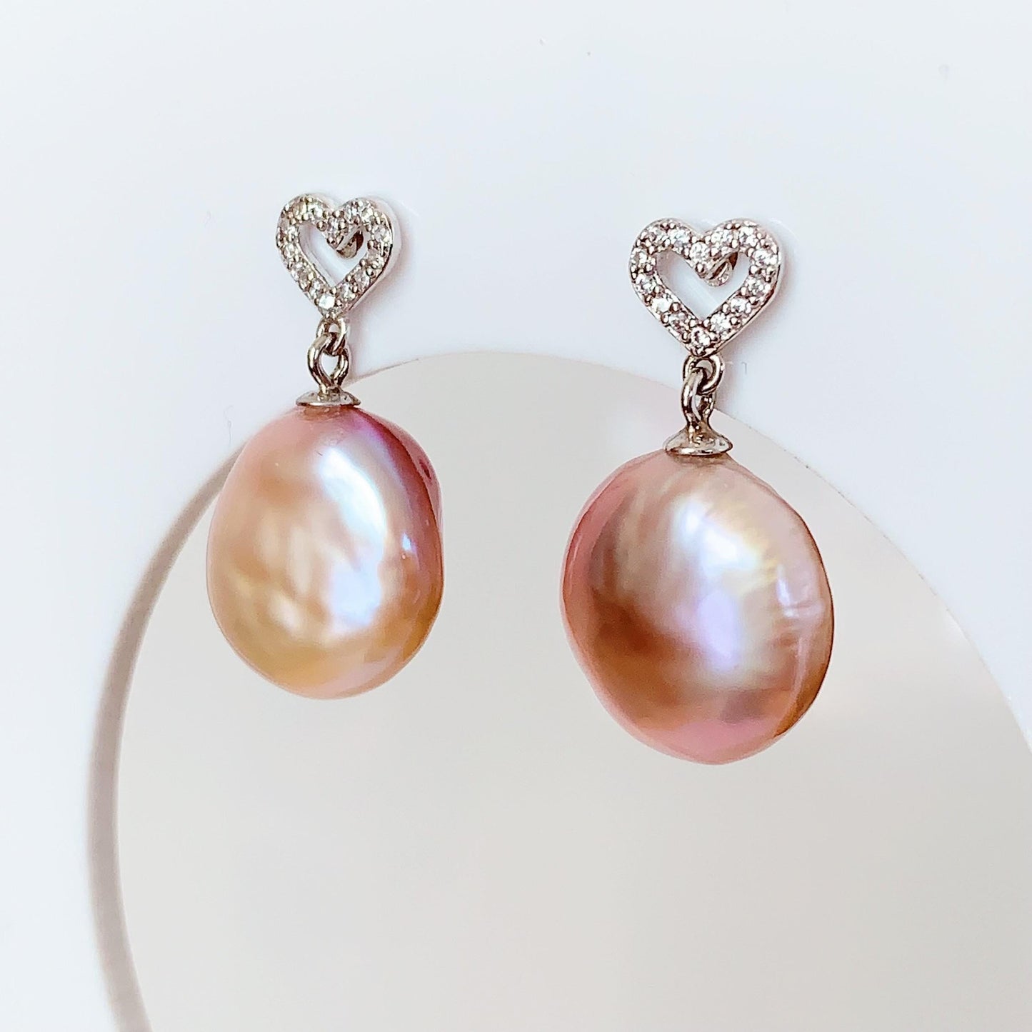 13mm Baroque Pearl Earrings: 18k Gold Plated Sterling Silver Studs