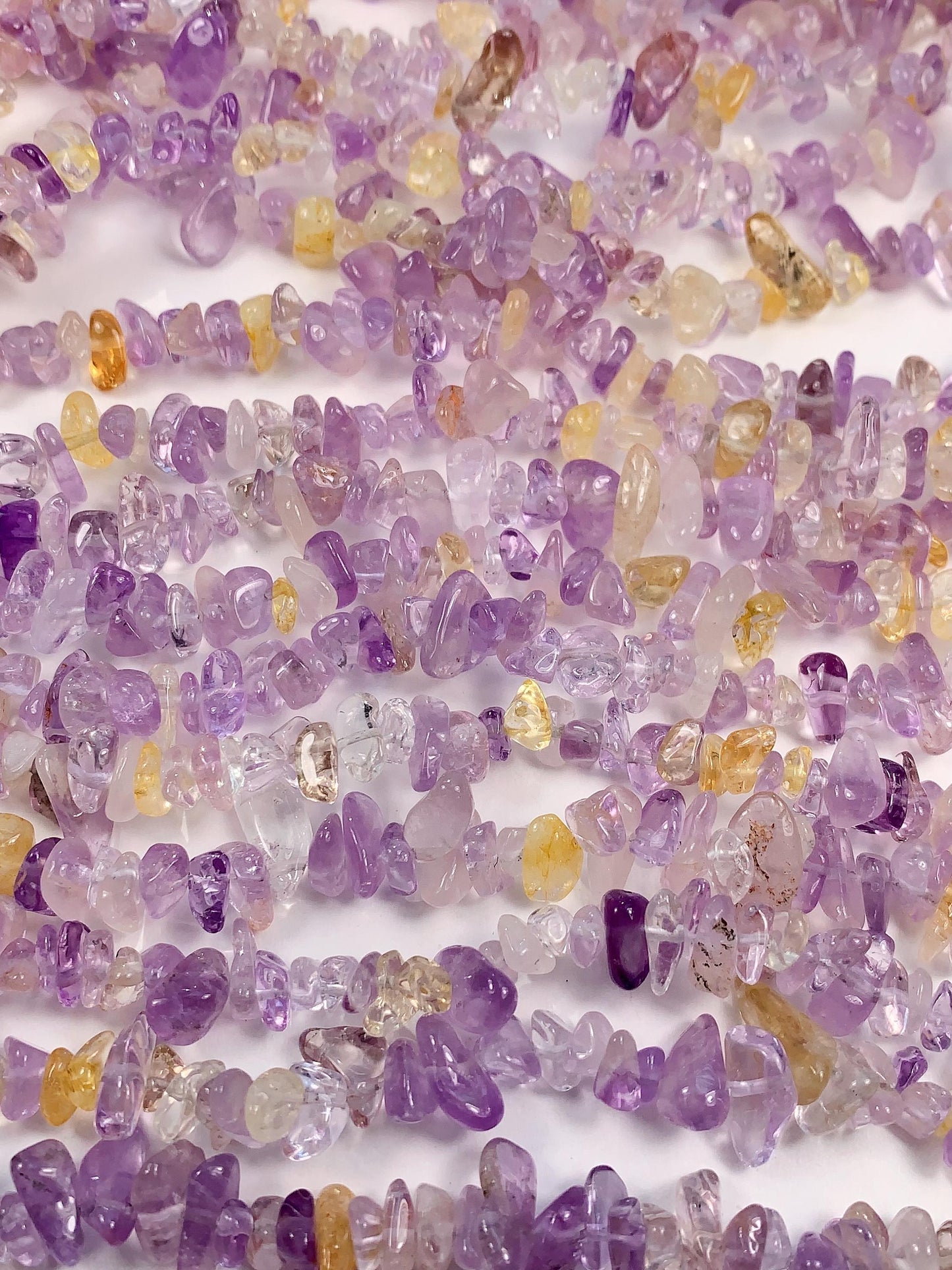 Amethyst Chip Beads: Natural Purple Gemstone Nuggets, 32" Strand