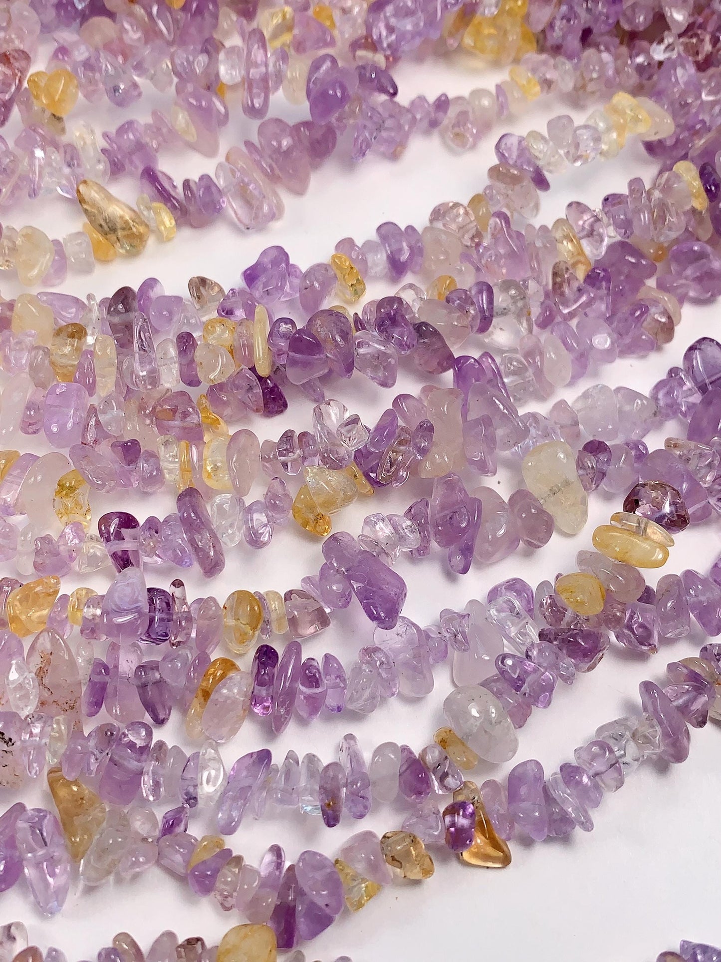 Amethyst Chip Beads: Natural Purple Gemstone Nuggets, 32" Strand