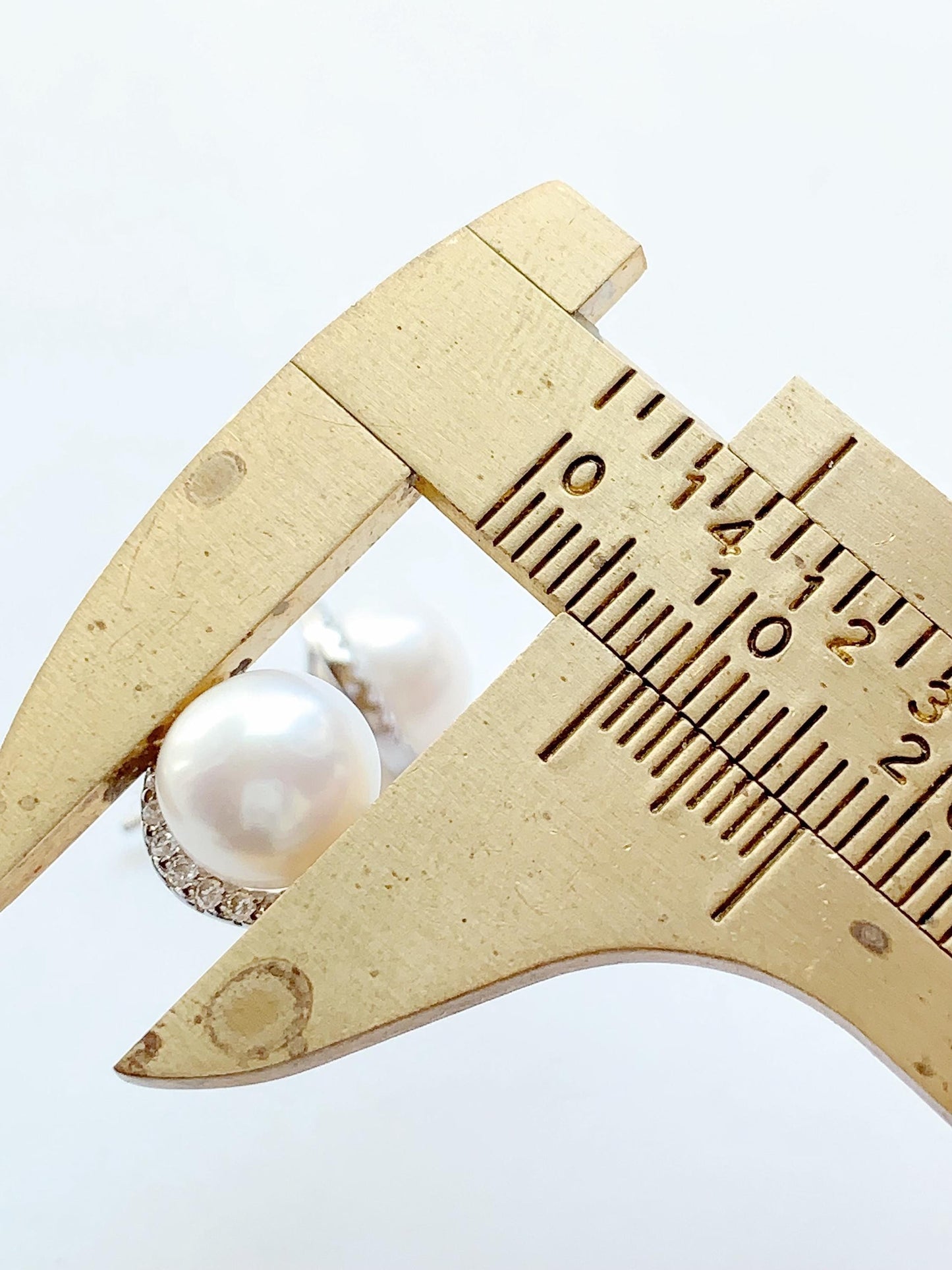 AAA Freshwater Pearl Earrings: 18K White Gold Plated Sterling Silver