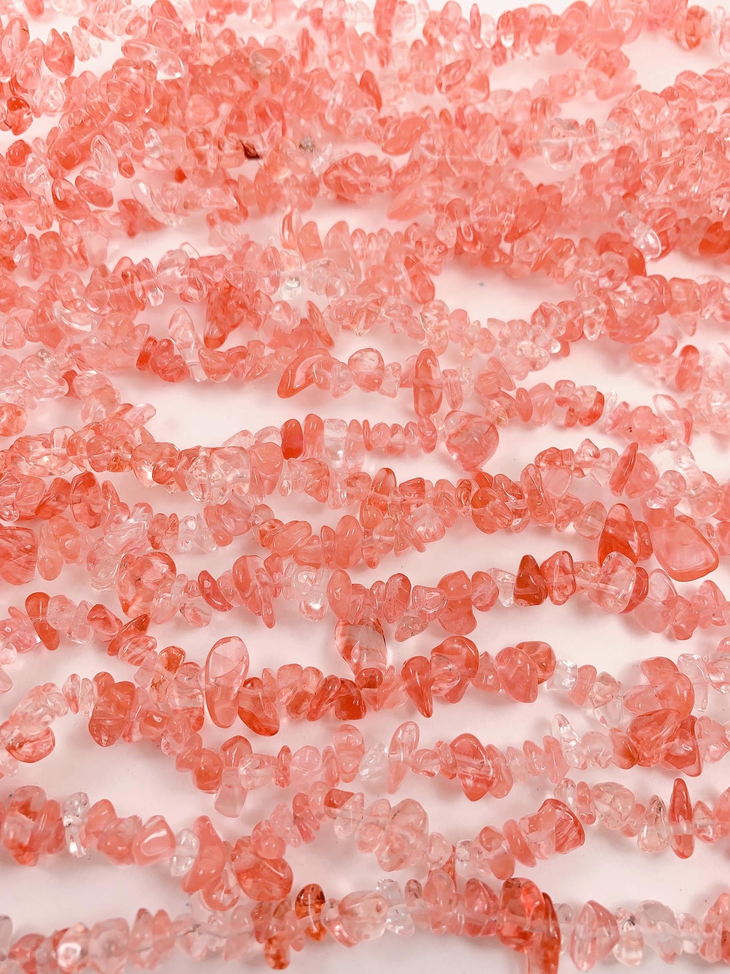 5-12mm  Red Watermelon Quartz Nugget Pebble Irregular Shaped Chip Beads 32" Strand DIY Jewelry