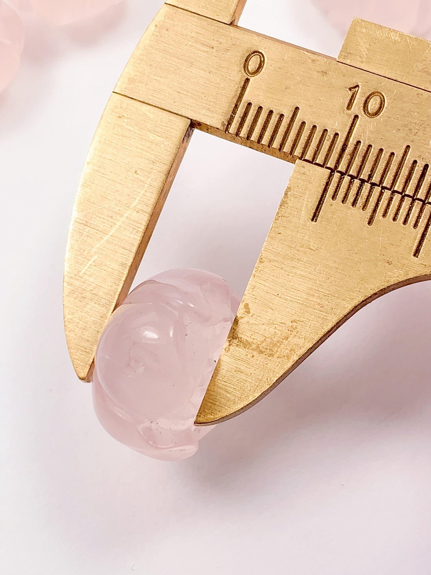 16mm Carved Flowers Rose Quartz Beads: AAA Grade Peony Flower Gemstone