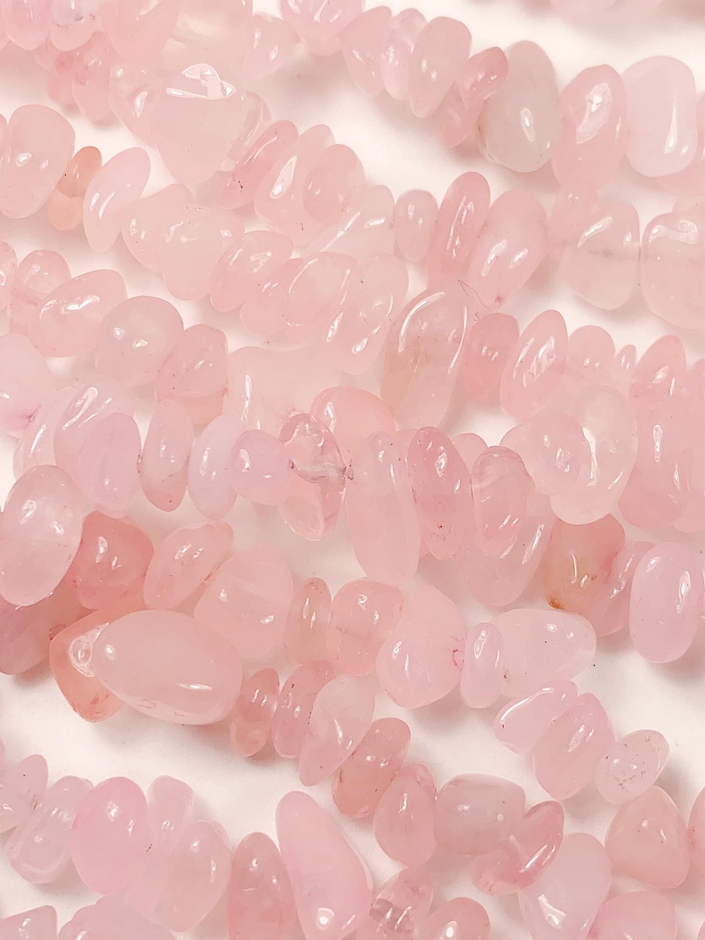 7-12mm Rose Quartz Chip Beads: Pink Gemstone Nugget Strand (32 Inch)