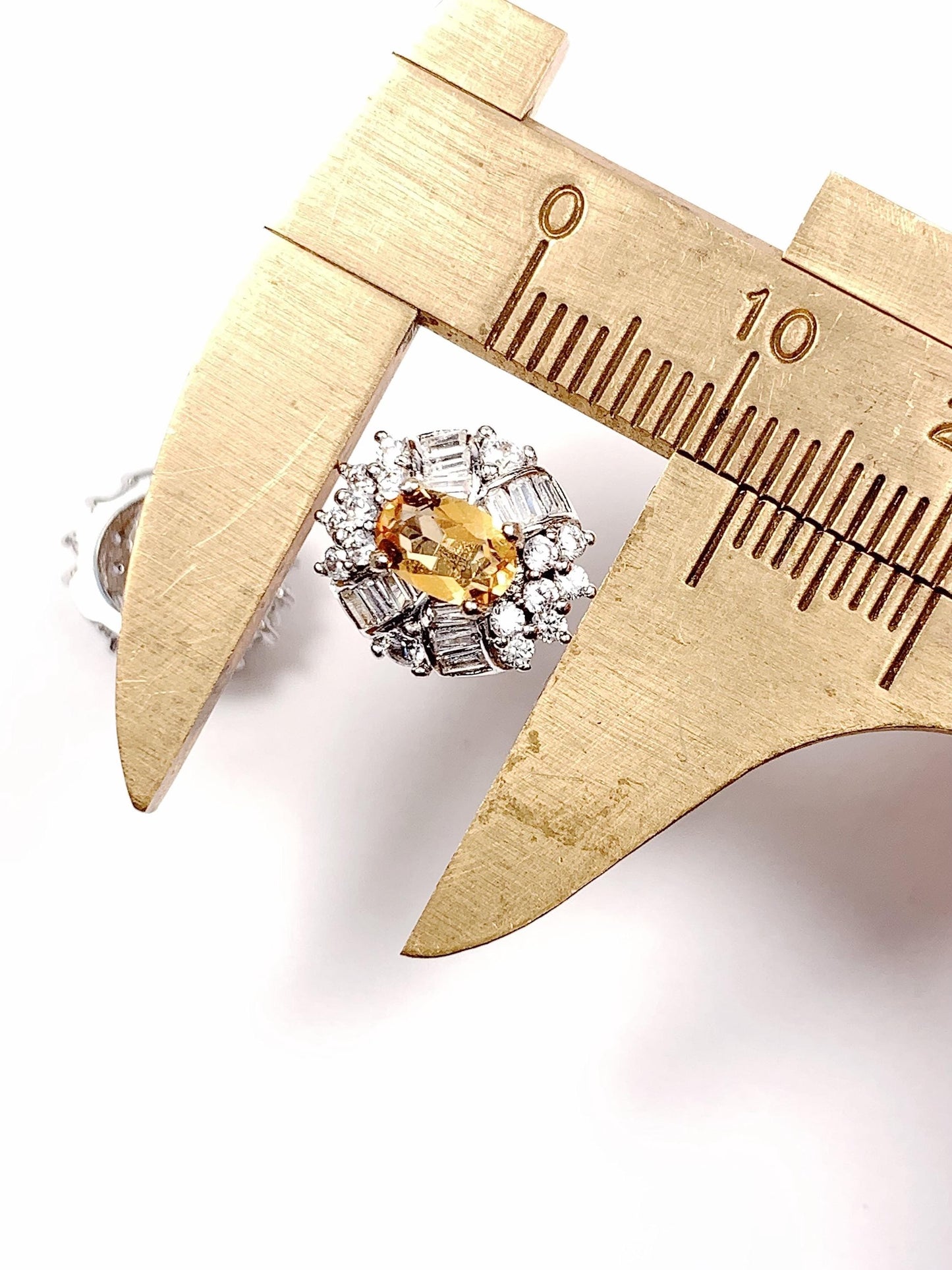 Citrine Earrings: 18k Gold Plated Sterling Silver Studs