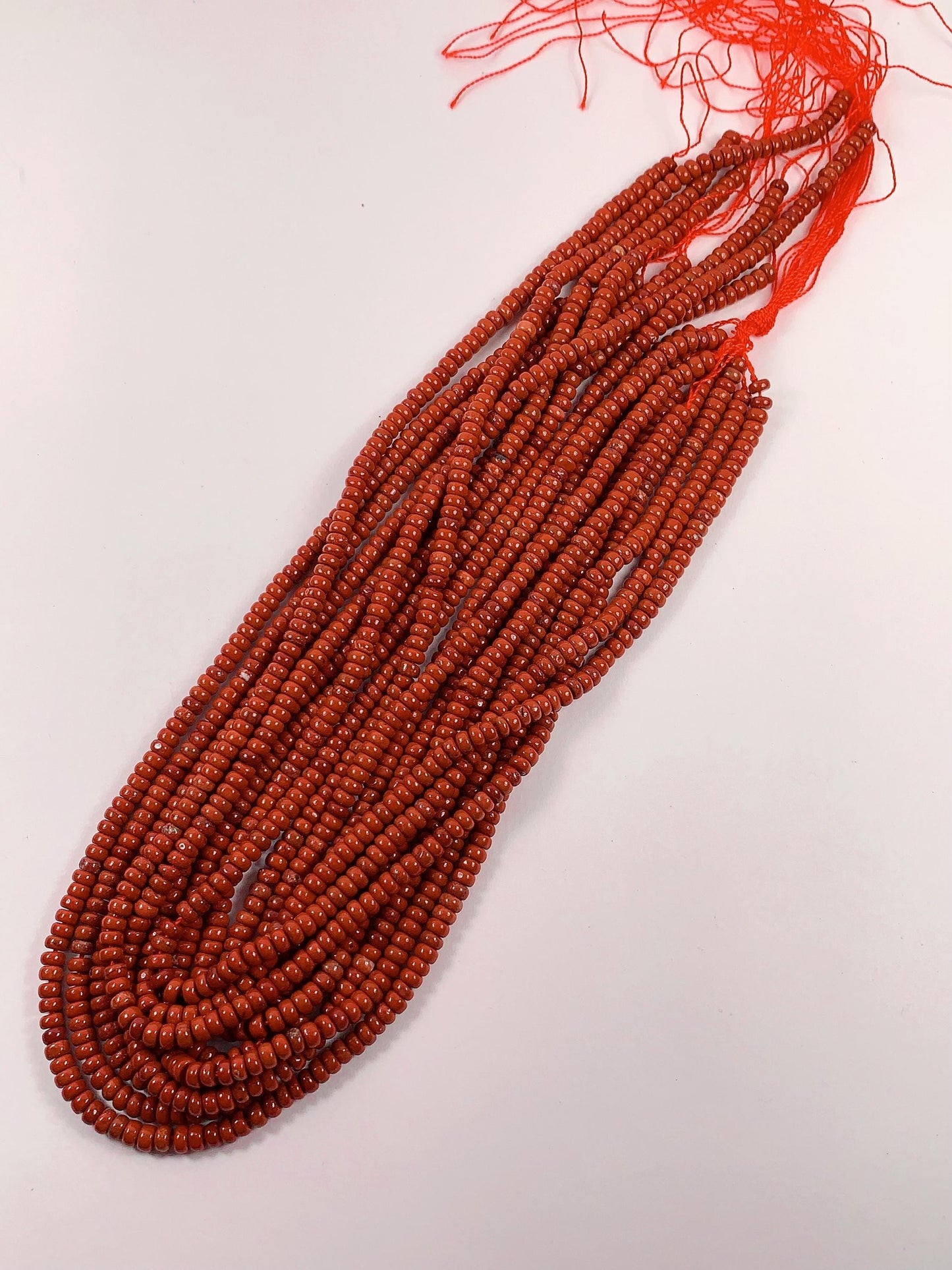 2x4mm Good Quality Natural Red Jasper Smooth Rondelle Beads 15.5" Strand