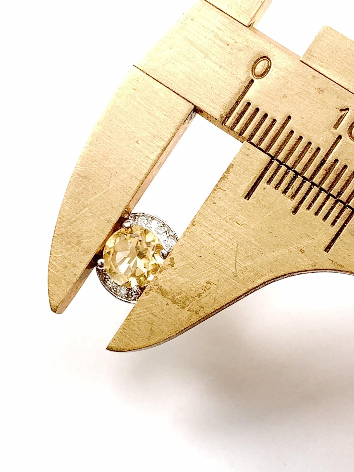 Citrine Sterling Silver Earrings: Yellow Gemstone Studs