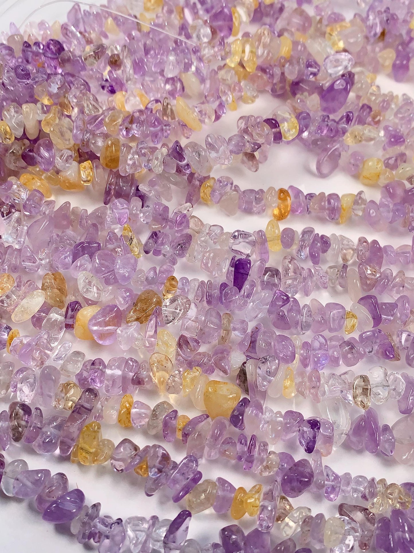 Amethyst Chip Beads: Natural Purple Gemstone Nuggets, 32" Strand