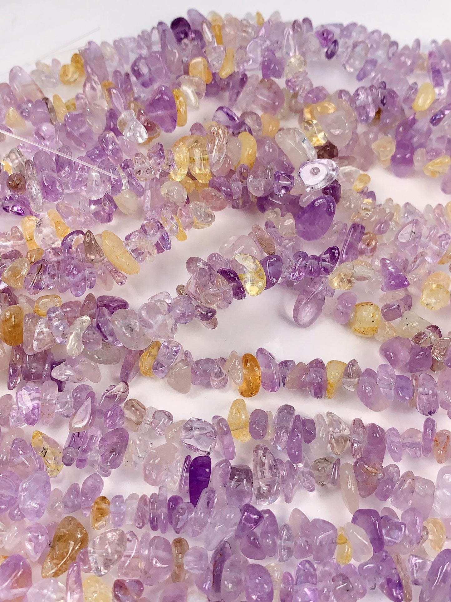 Amethyst Chip Beads: Natural Purple Gemstone Nuggets, 32" Strand